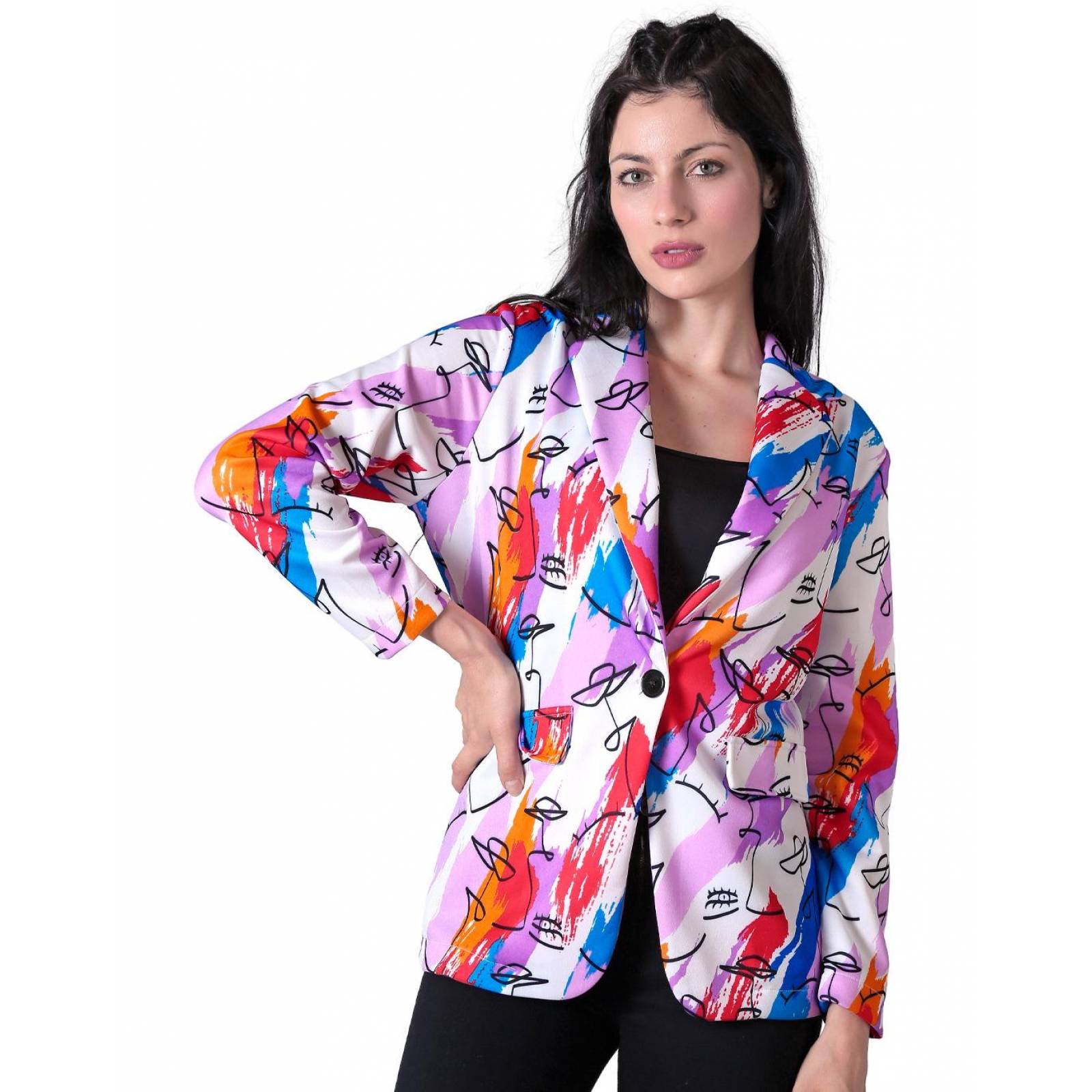 Saco Formal Blazer Mujer Multicolor Stfashion 79304409