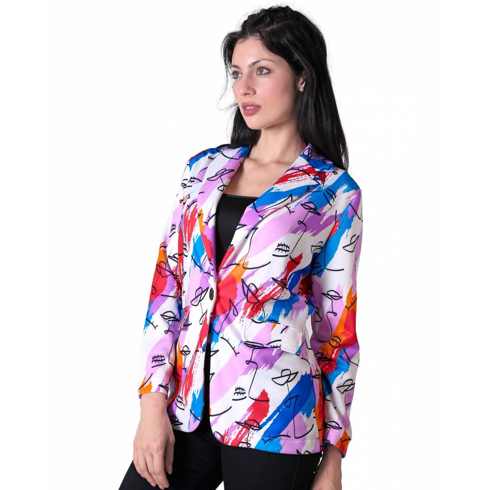 Saco Formal Blazer Mujer Multicolor Stfashion 79304409