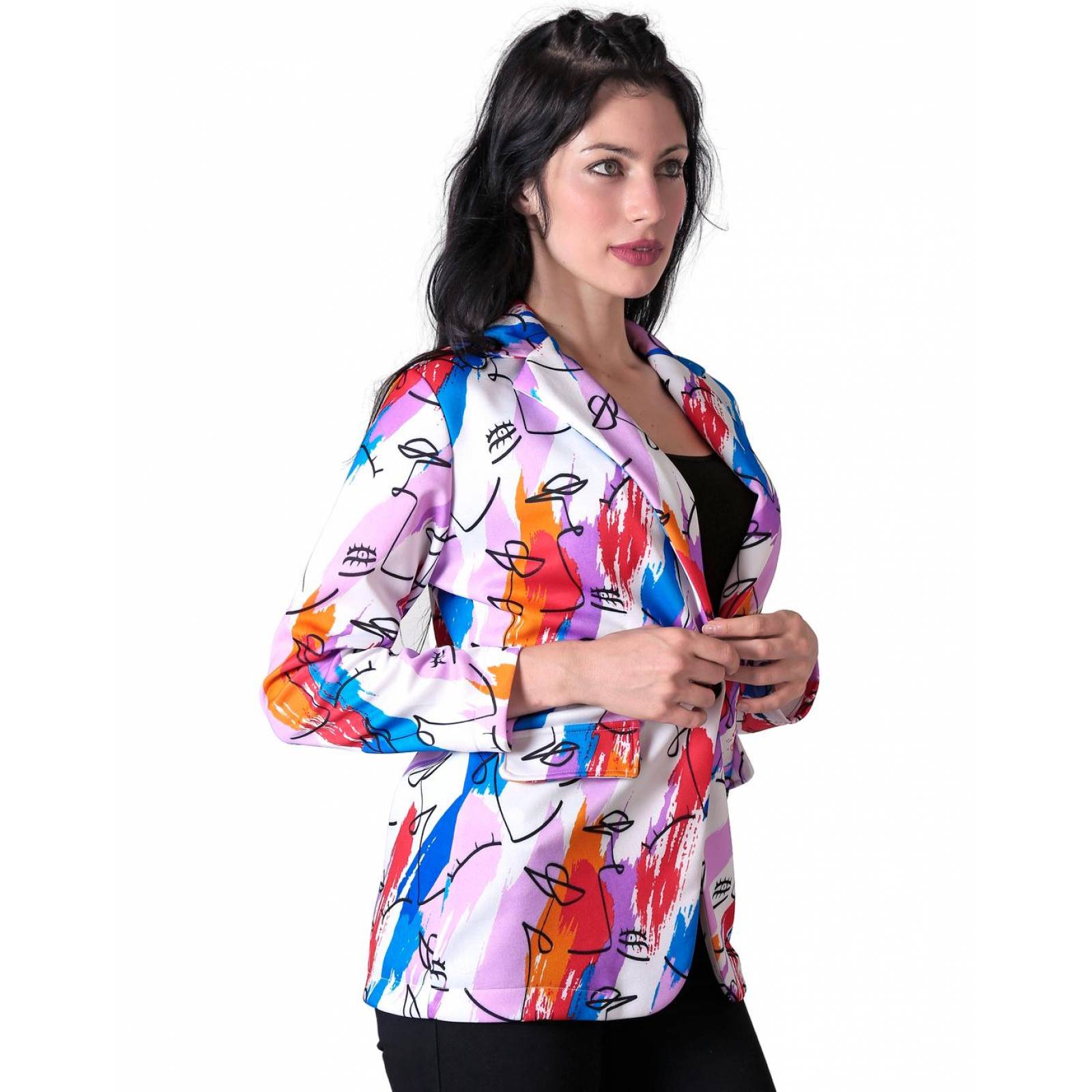 Saco Formal Blazer Mujer Multicolor Stfashion 79304409
