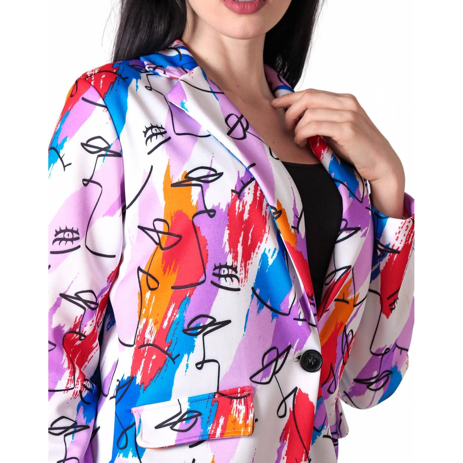 Saco Formal Blazer Mujer Multicolor Stfashion 79304409