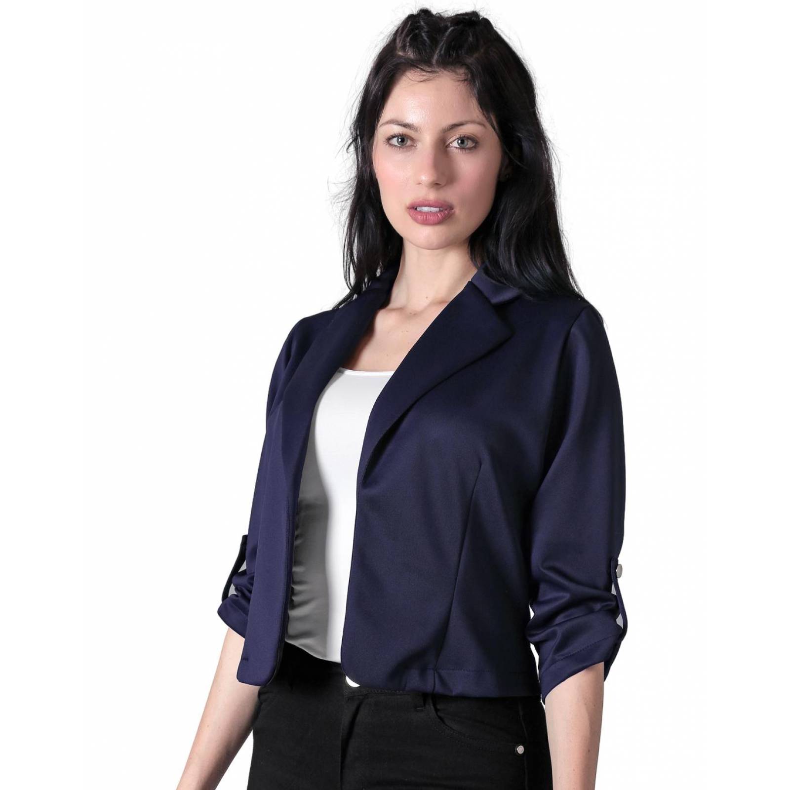 Saco Formal Blazer Mujer Azul Stfashion 79304214