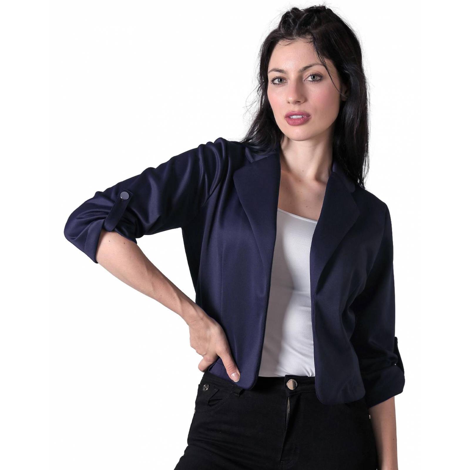 Saco Formal Blazer Mujer Azul Stfashion 79304214