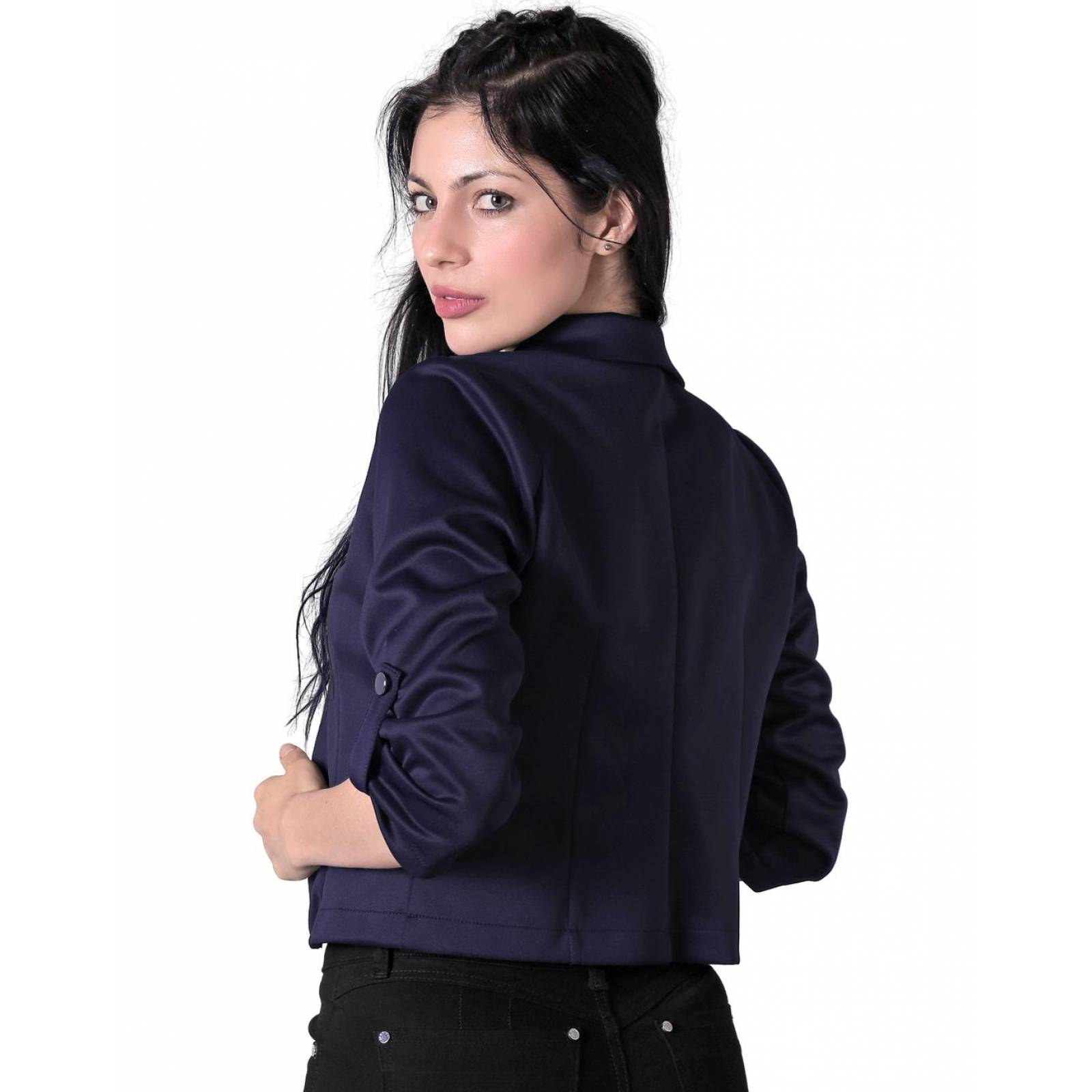 Saco Formal Blazer Mujer Azul Stfashion 79304214