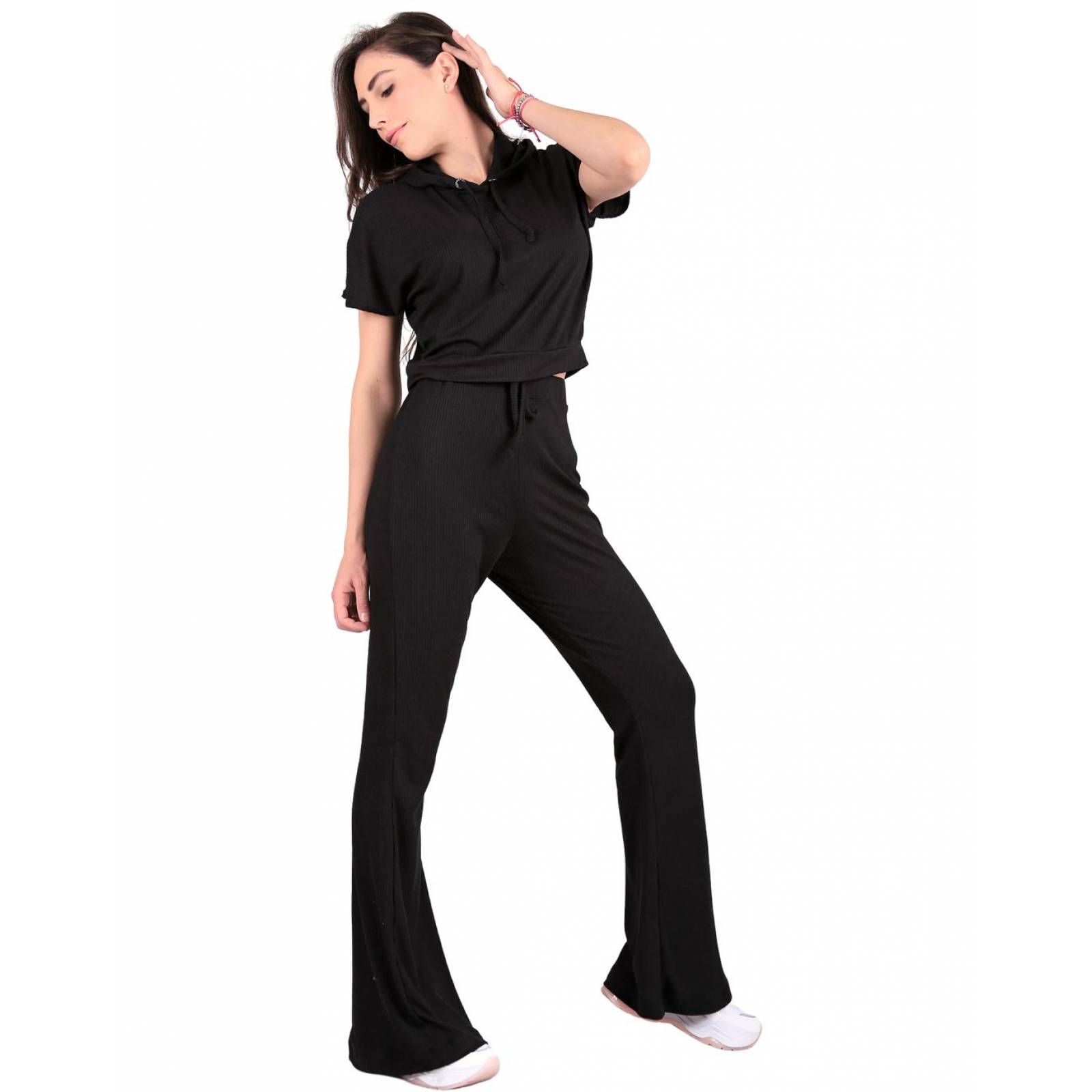Pants Mujer Deportivo Acampanado Negro Stfashion 52404209 