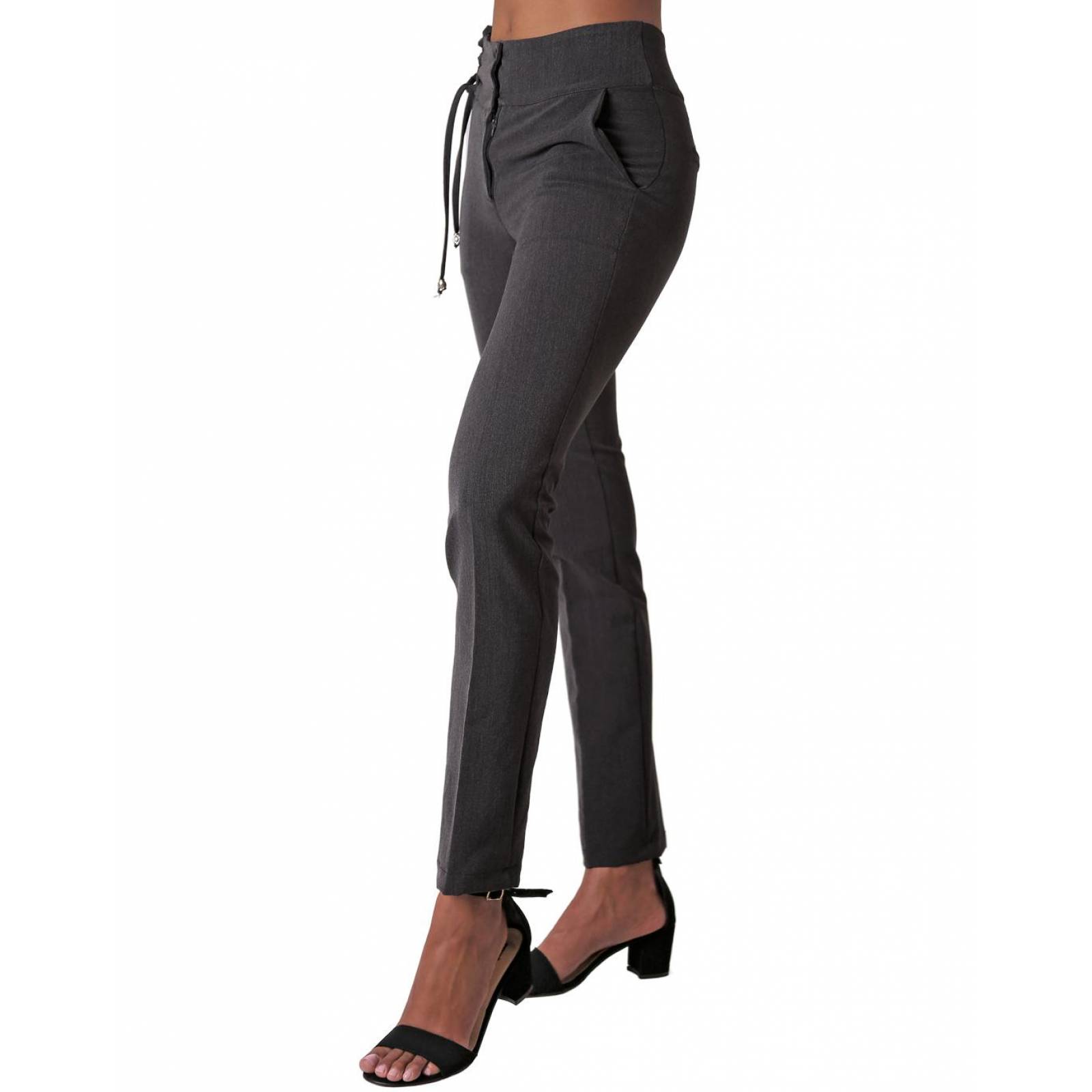 Pantalón Mujer Vestir Recto Gris Stfashion 79304058 