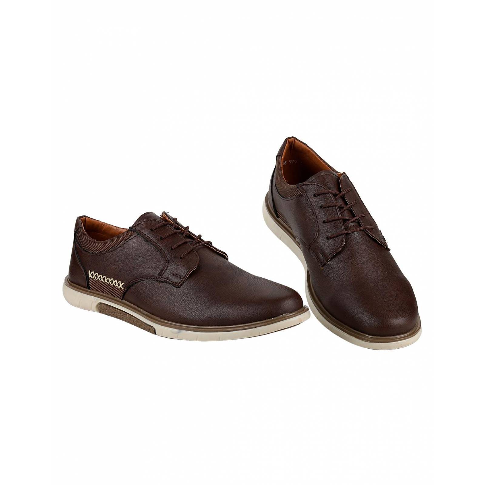 Zapato Casual Hombre Café Tacto Piel Stfashion 21703702 