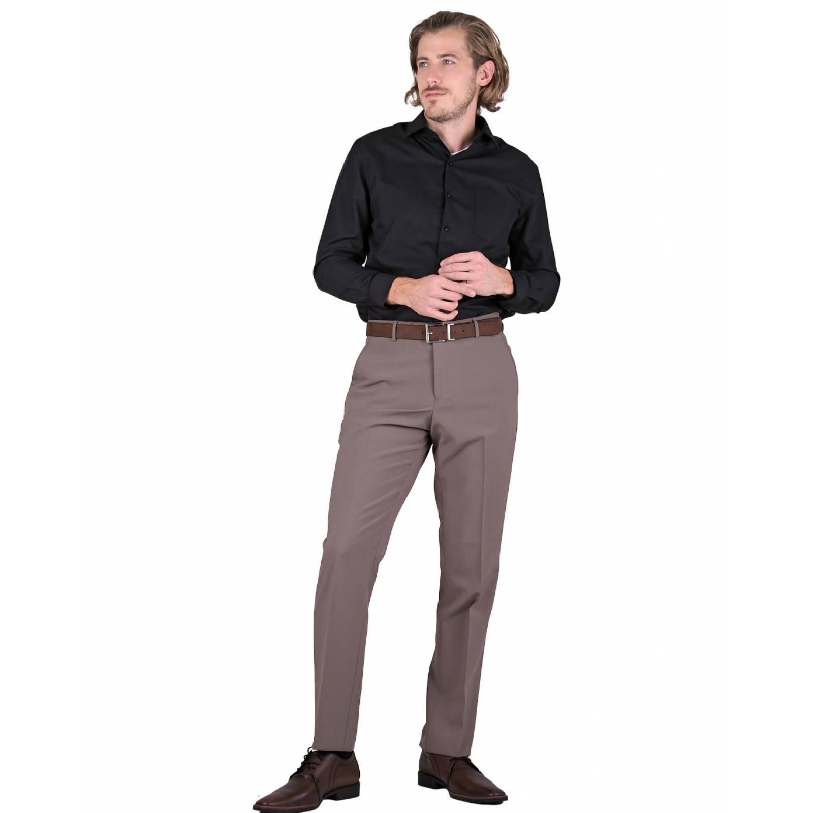 Pantalón Hombre Vestir Café Yale 66703000 Topo 67 38
