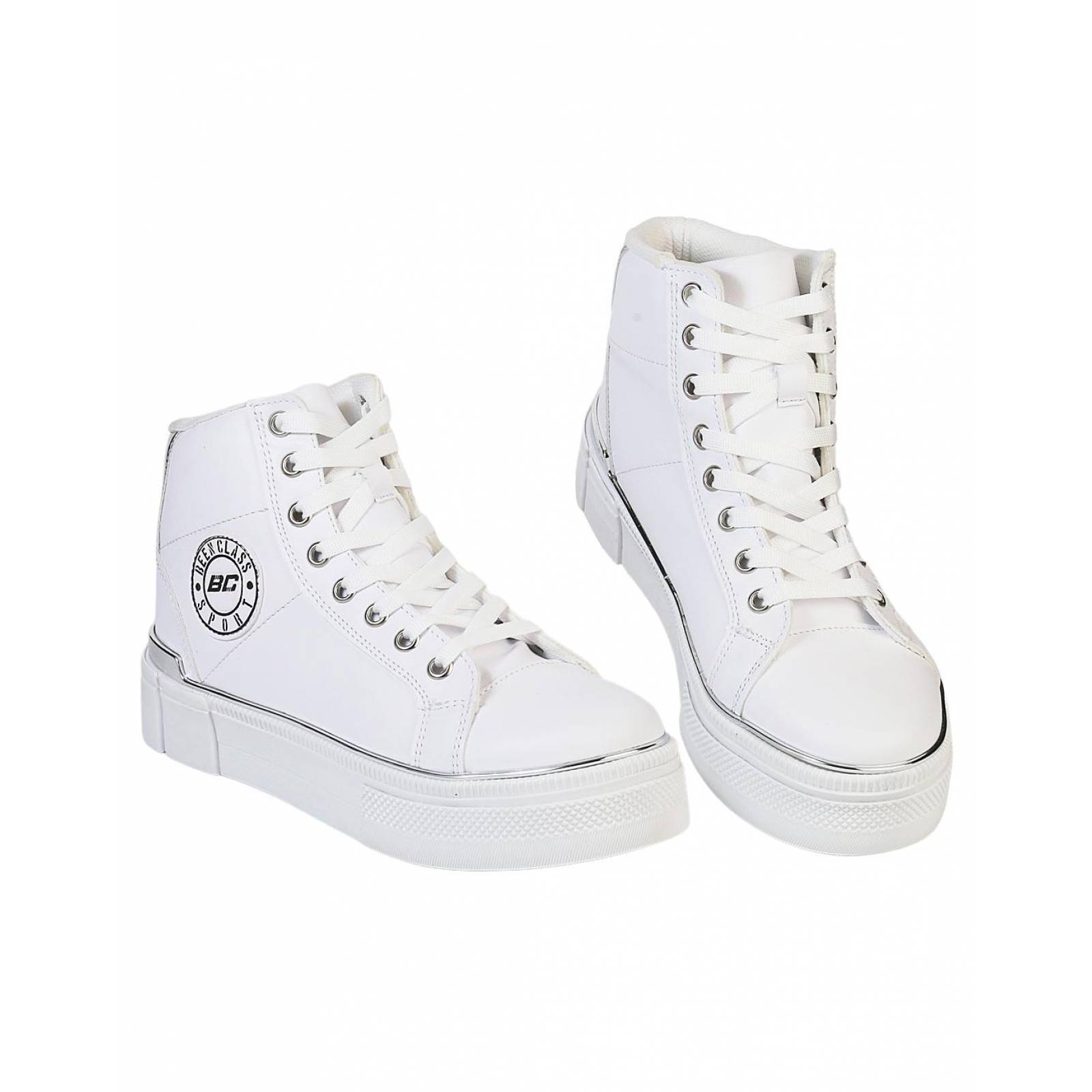 Tenis Moda Mujer Blanco Tacto Piel Been Class 12303717 