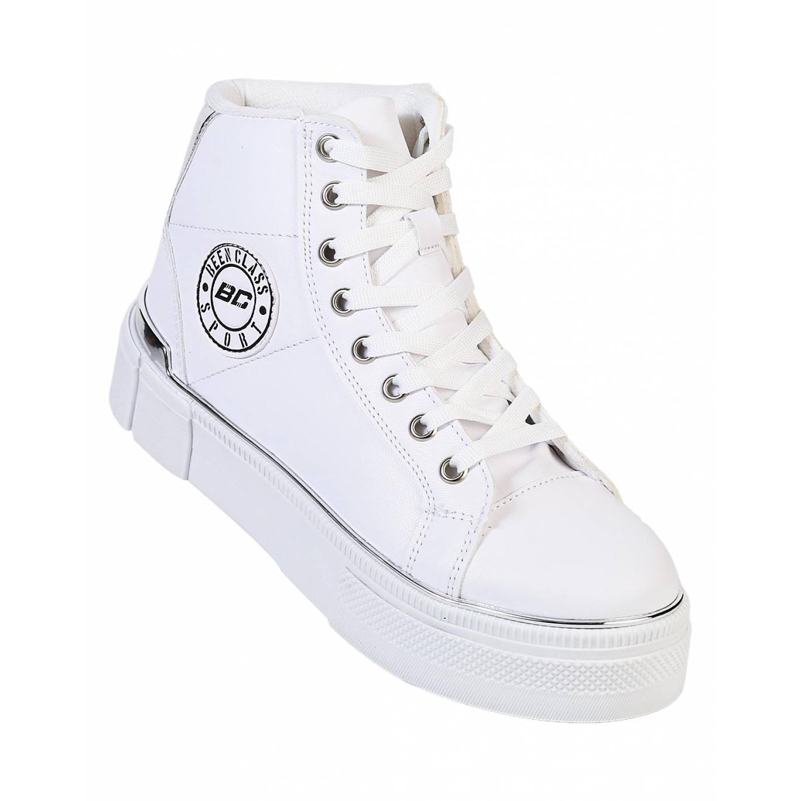 Tenis Moda Mujer Blanco Tacto Piel Been Class 12303717 