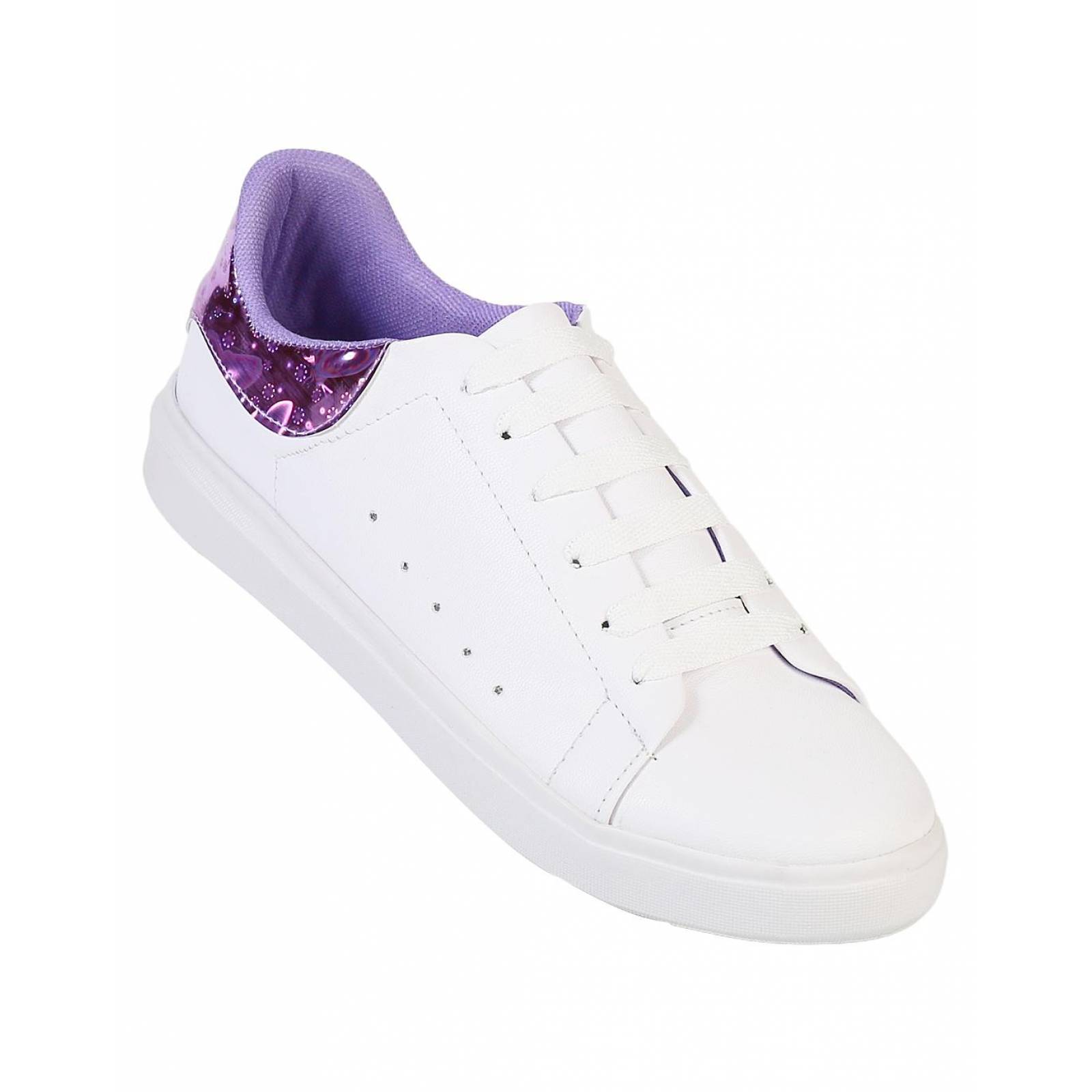 Tenis Moda Piso Mujer Blanco Tacto Piel Stfashion 00303715 