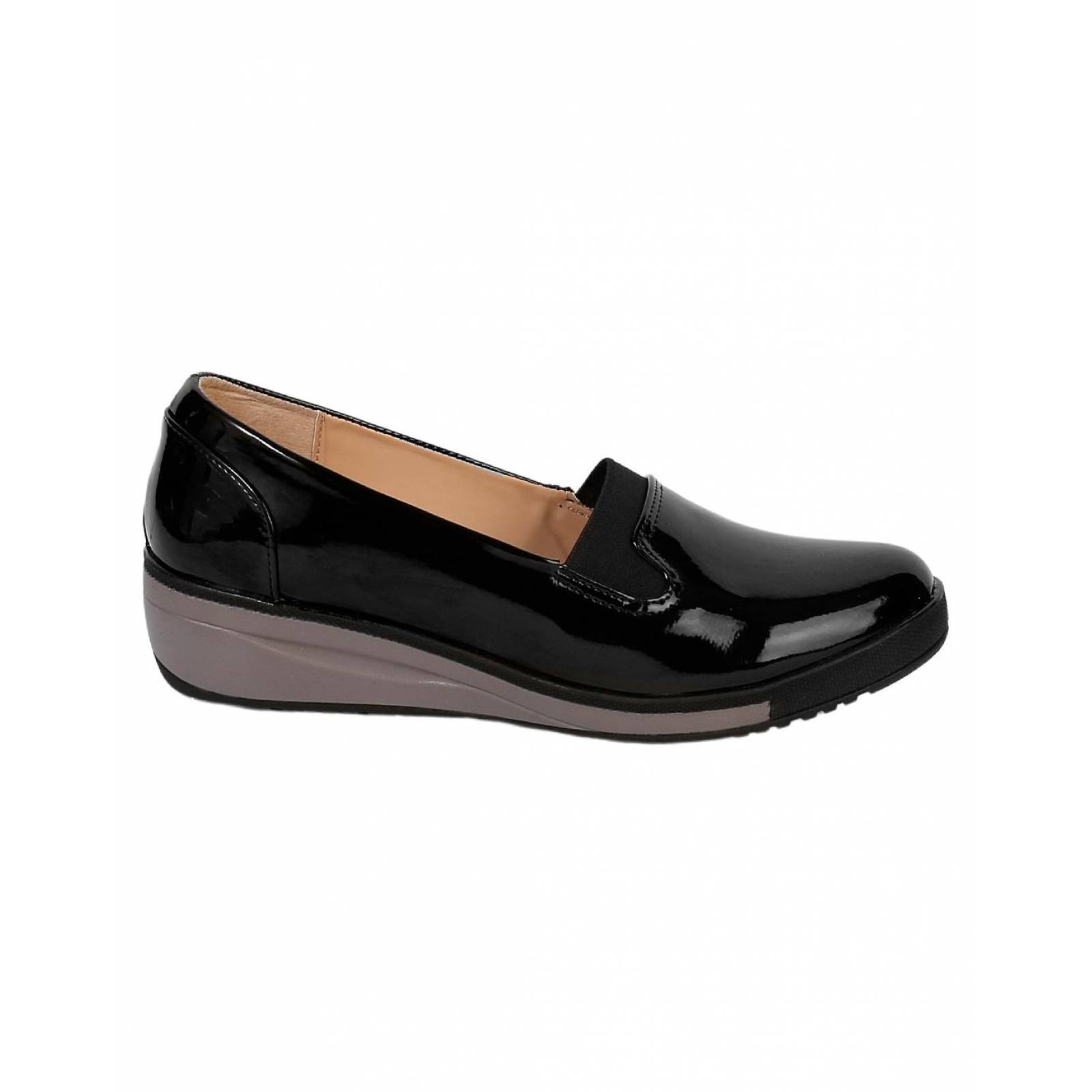 Zapato Casual Mujer Negro Tipo Charol Stfashion 20203703 