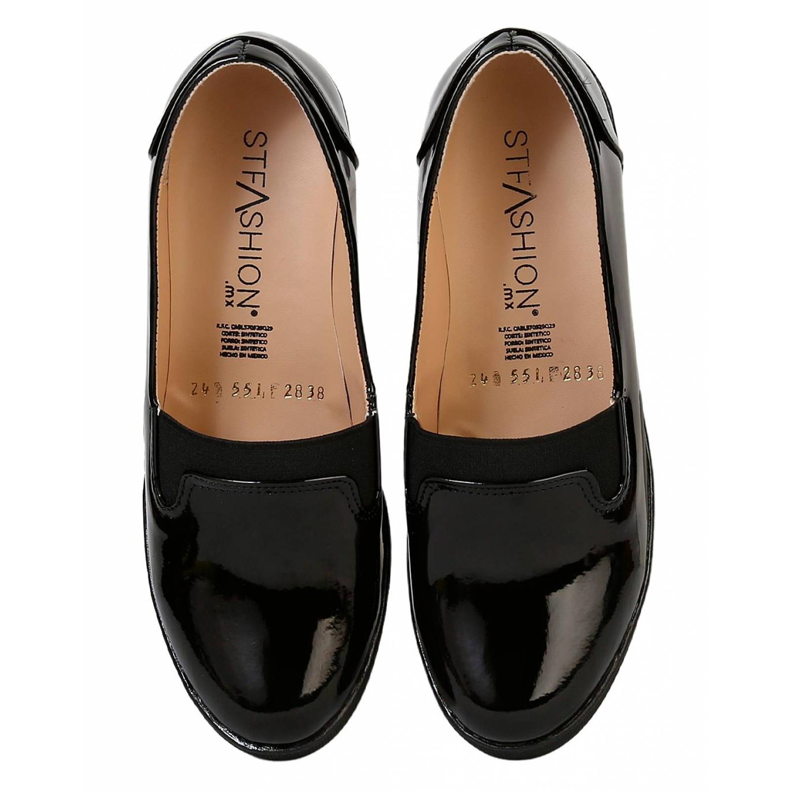 Zapato Casual Mujer Negro Tipo Charol Stfashion 20203703 