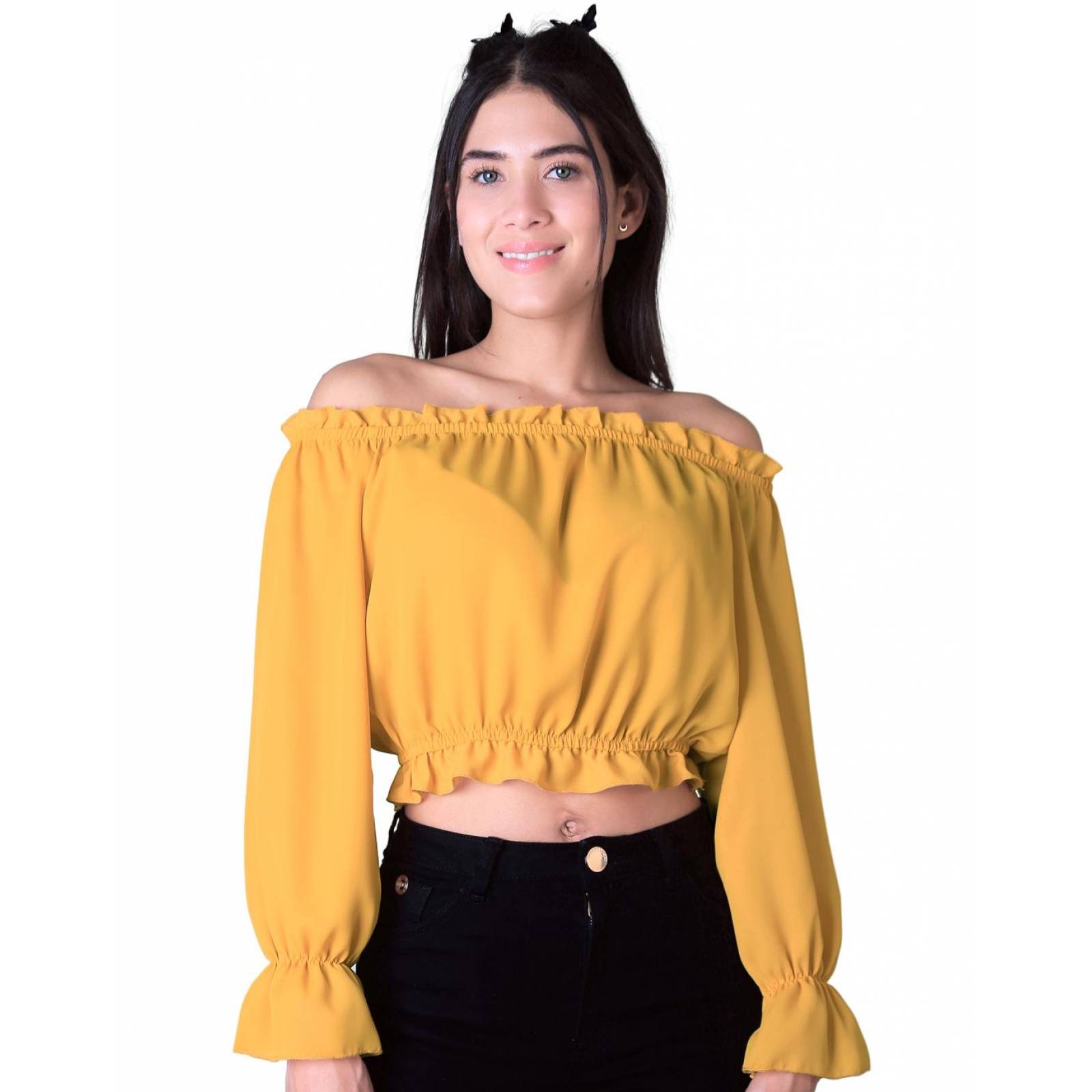 Blusa Mujer Mostaza Stfashion 64104381