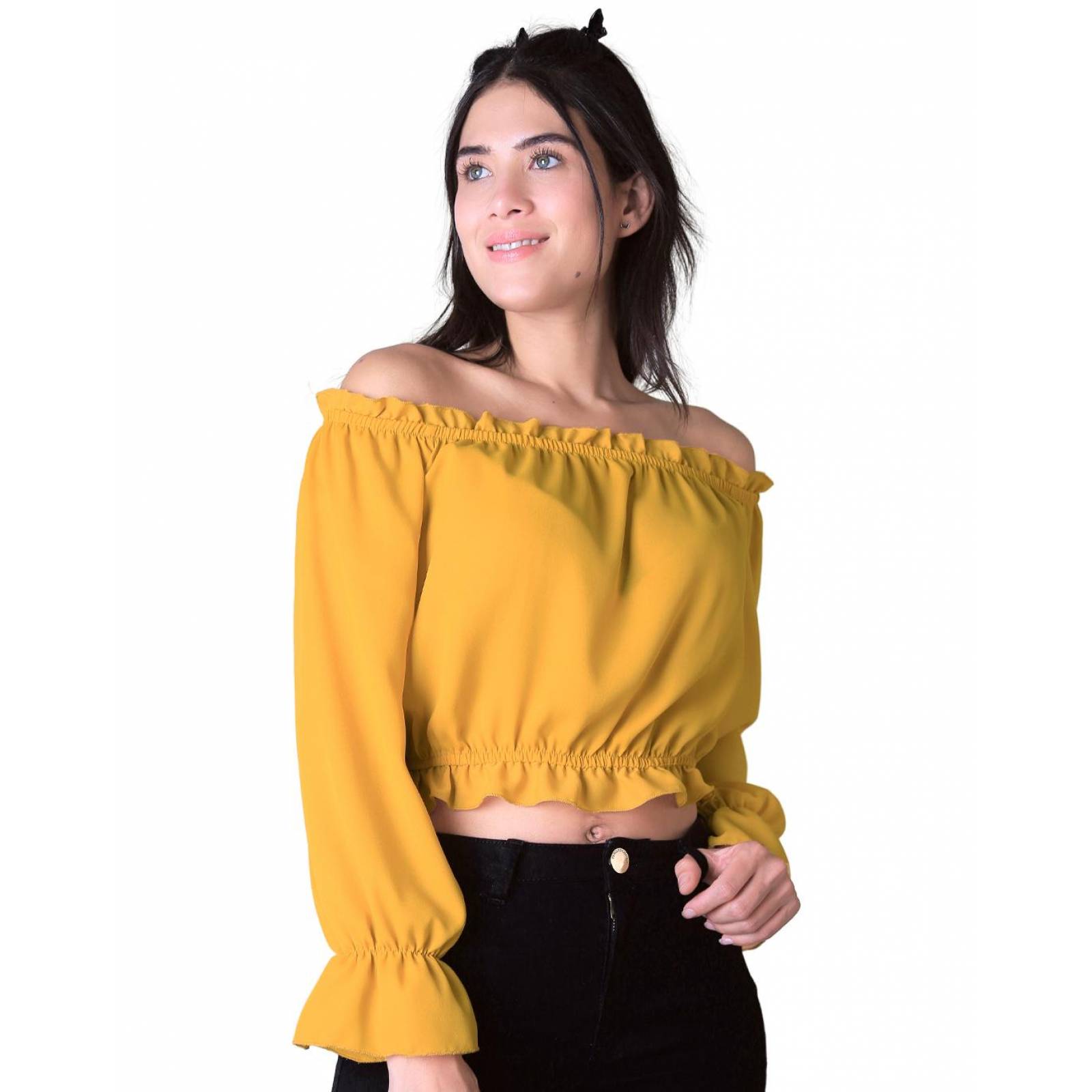 Blusa Mujer Mostaza Stfashion 64104381