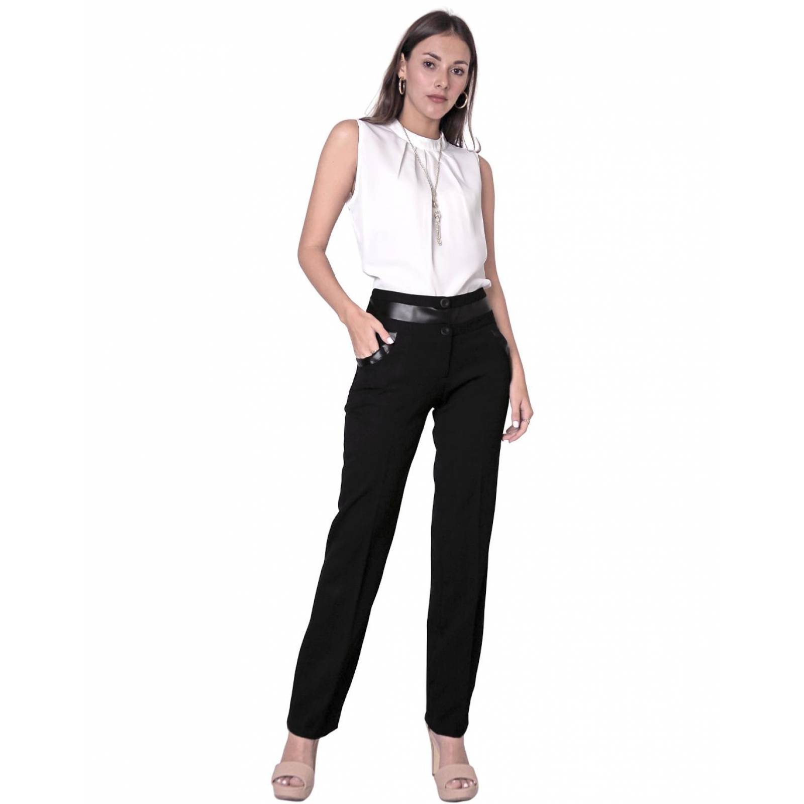 Pantalón Mujer Vestir Negro Stfashion 65704200 