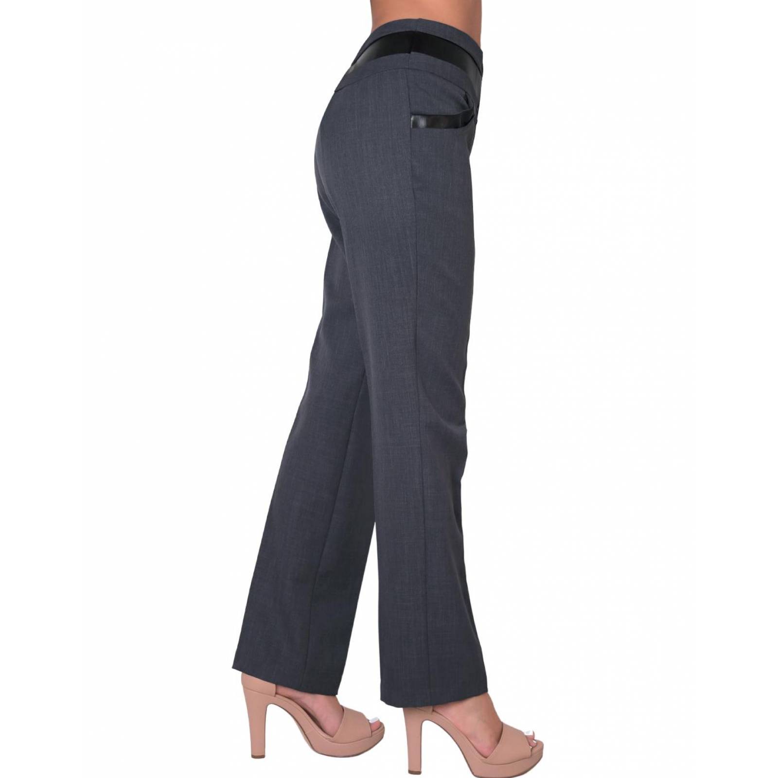 Pantalón Vestir Mujer Gris Stfashion 65704201 