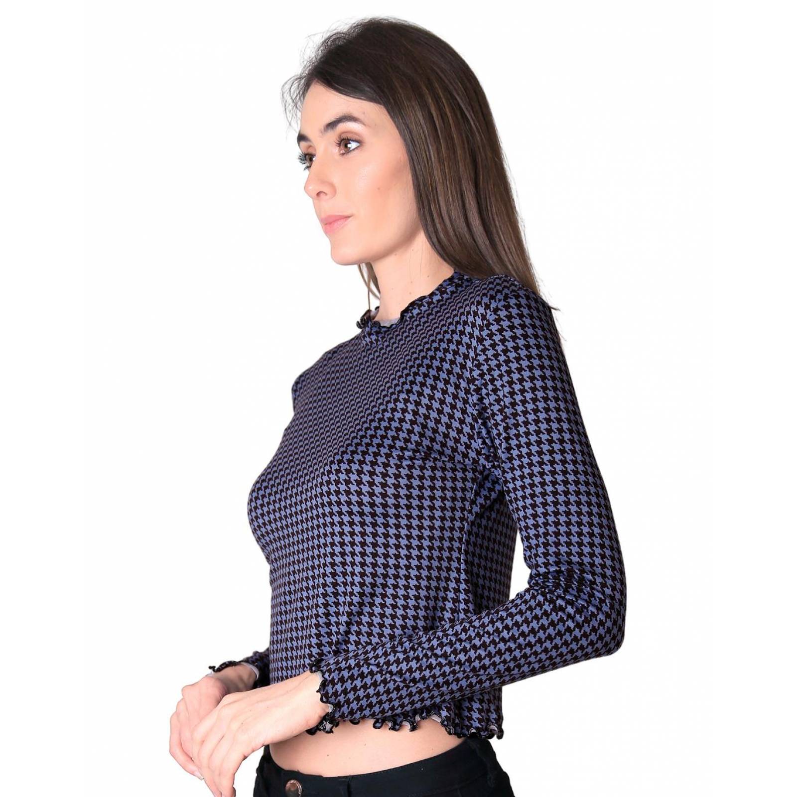 Playera Mujer Moda Camiseta Azul Stfashion 64104416 