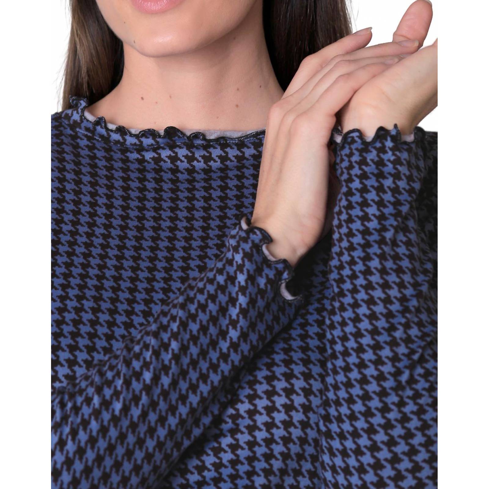 Playera Mujer Moda Camiseta Azul Stfashion 64104416 