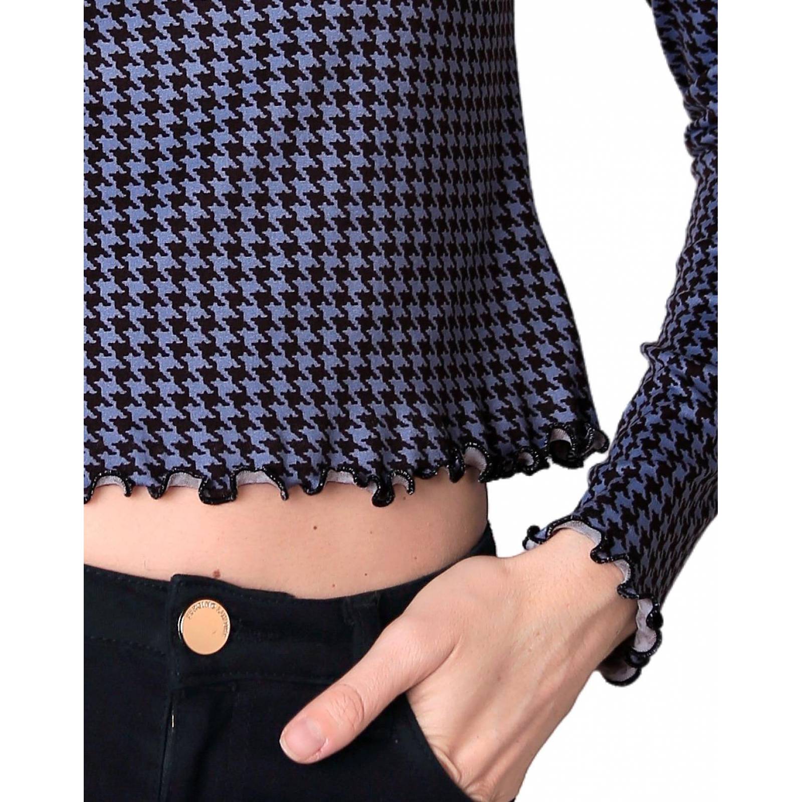 Playera Mujer Moda Camiseta Azul Stfashion 64104416 