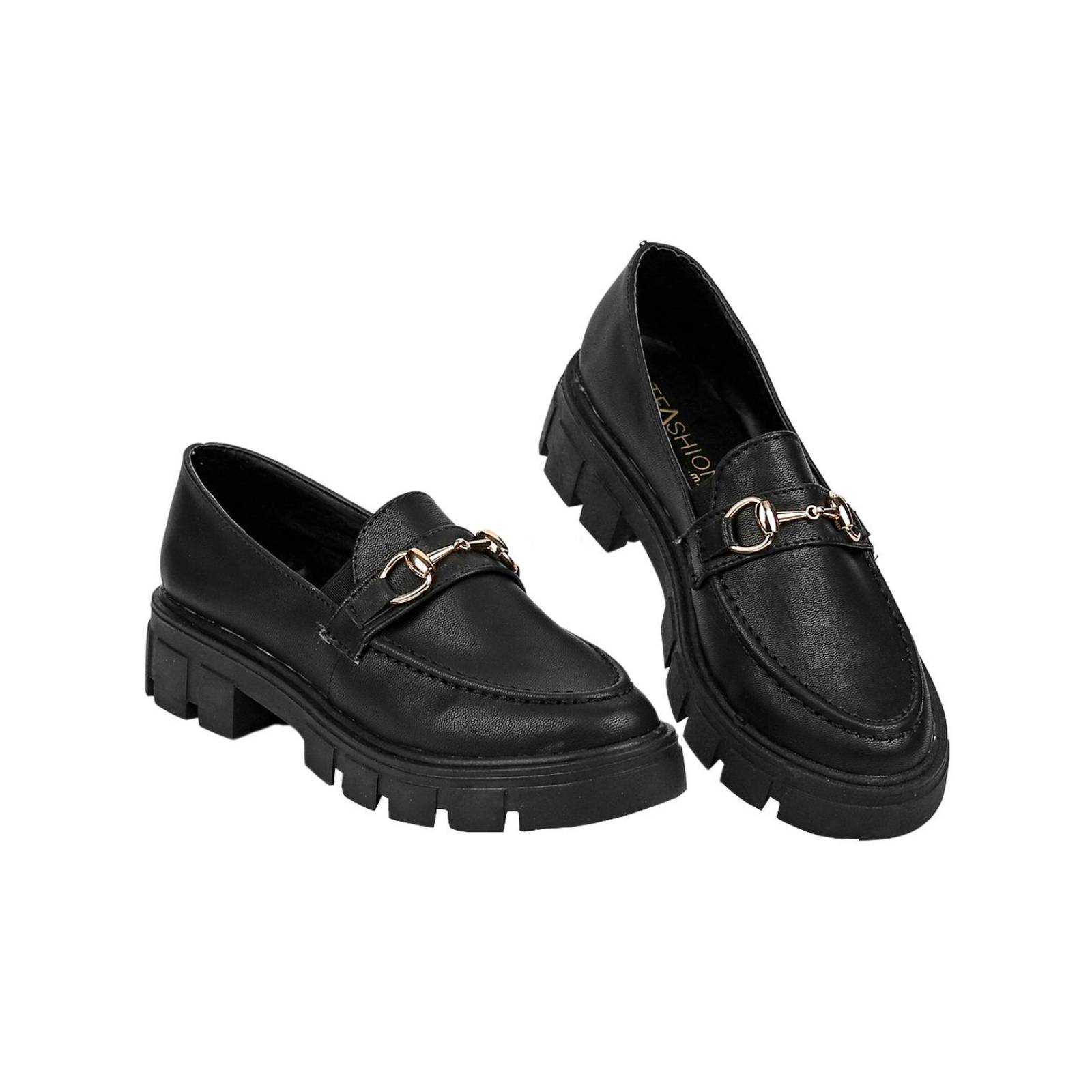 Zapato Moda Mujer Negro Tacto Piel Stfashion 24103712 