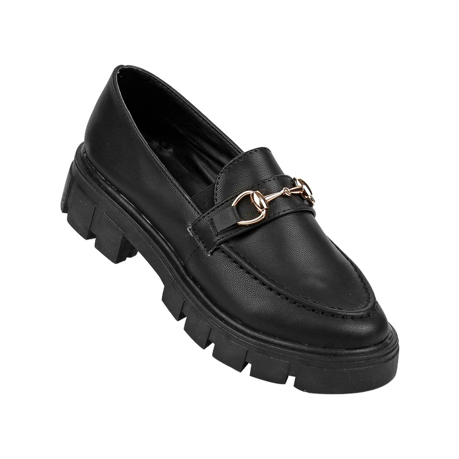 Zapato Moda Mujer Negro Tacto Piel Stfashion 24103712 