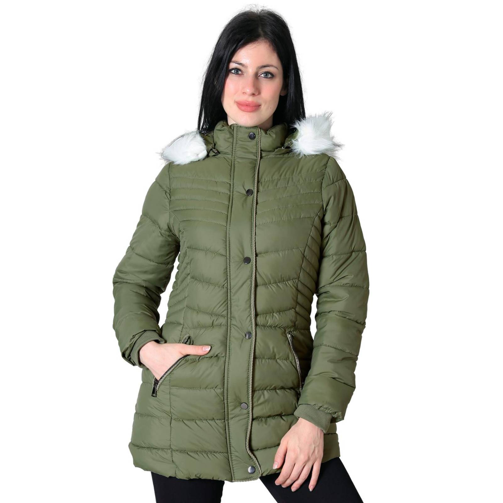 Abrigo Mujer Verde Salvaje Tentación 50704506 