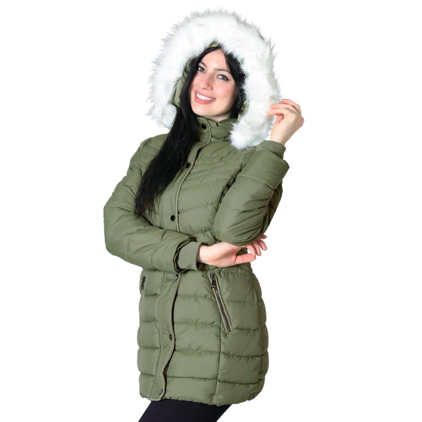 Abrigo Mujer Verde Salvaje Tentación 50704506 