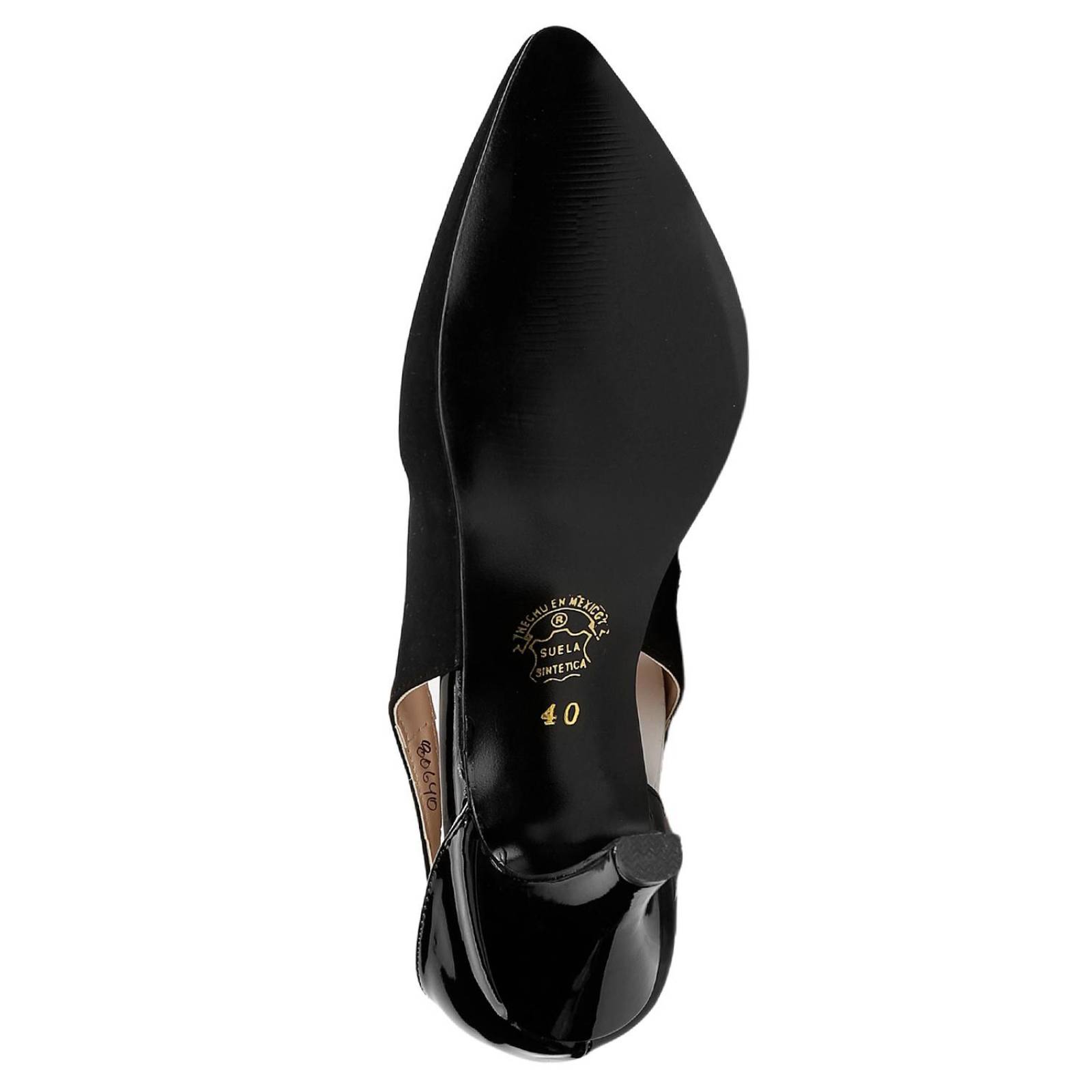 Zapatilla Tacon Mujer Negro Tipo Ante Stfashion 11203706 