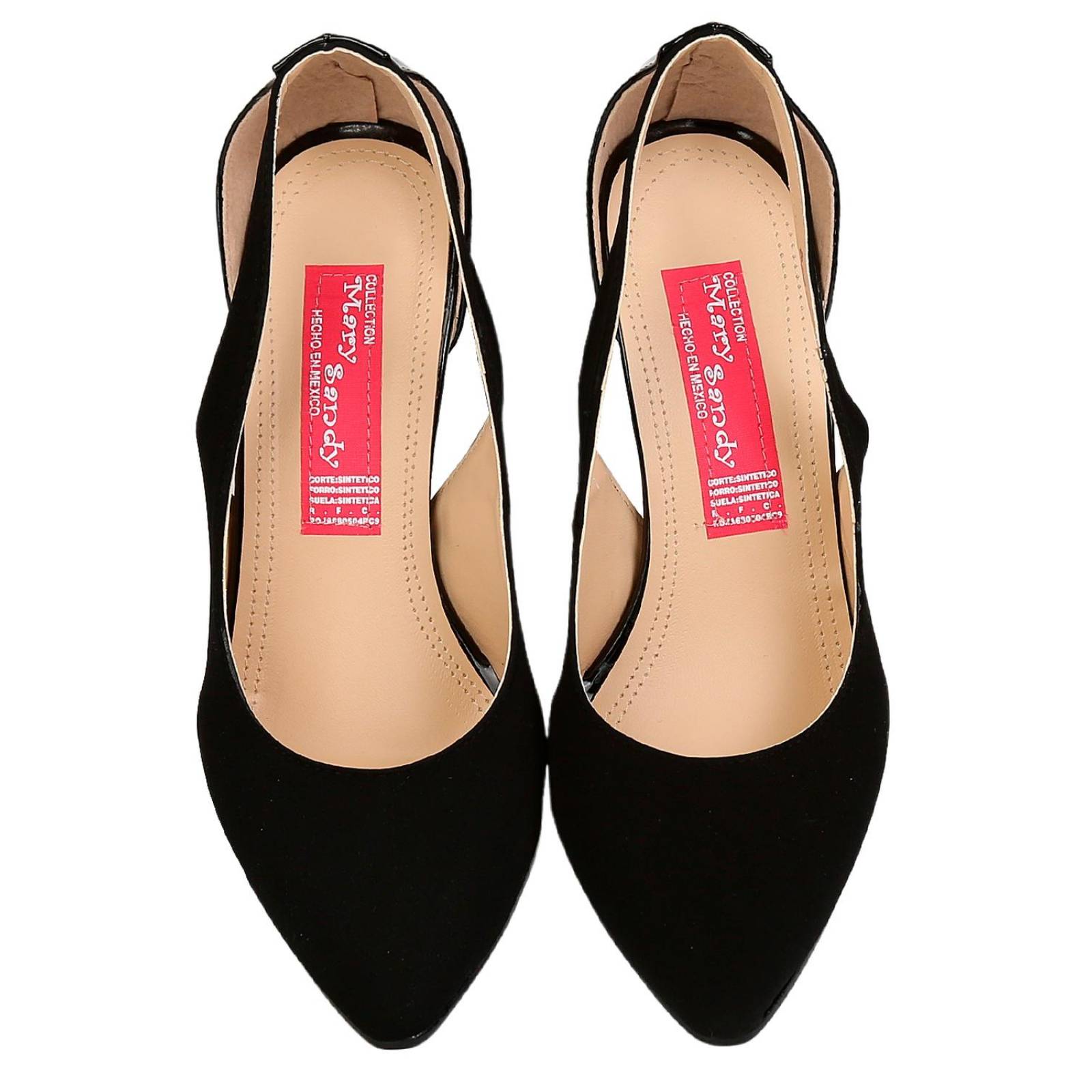 Zapatilla Tacon Mujer Negro Tipo Ante Stfashion 11203706 