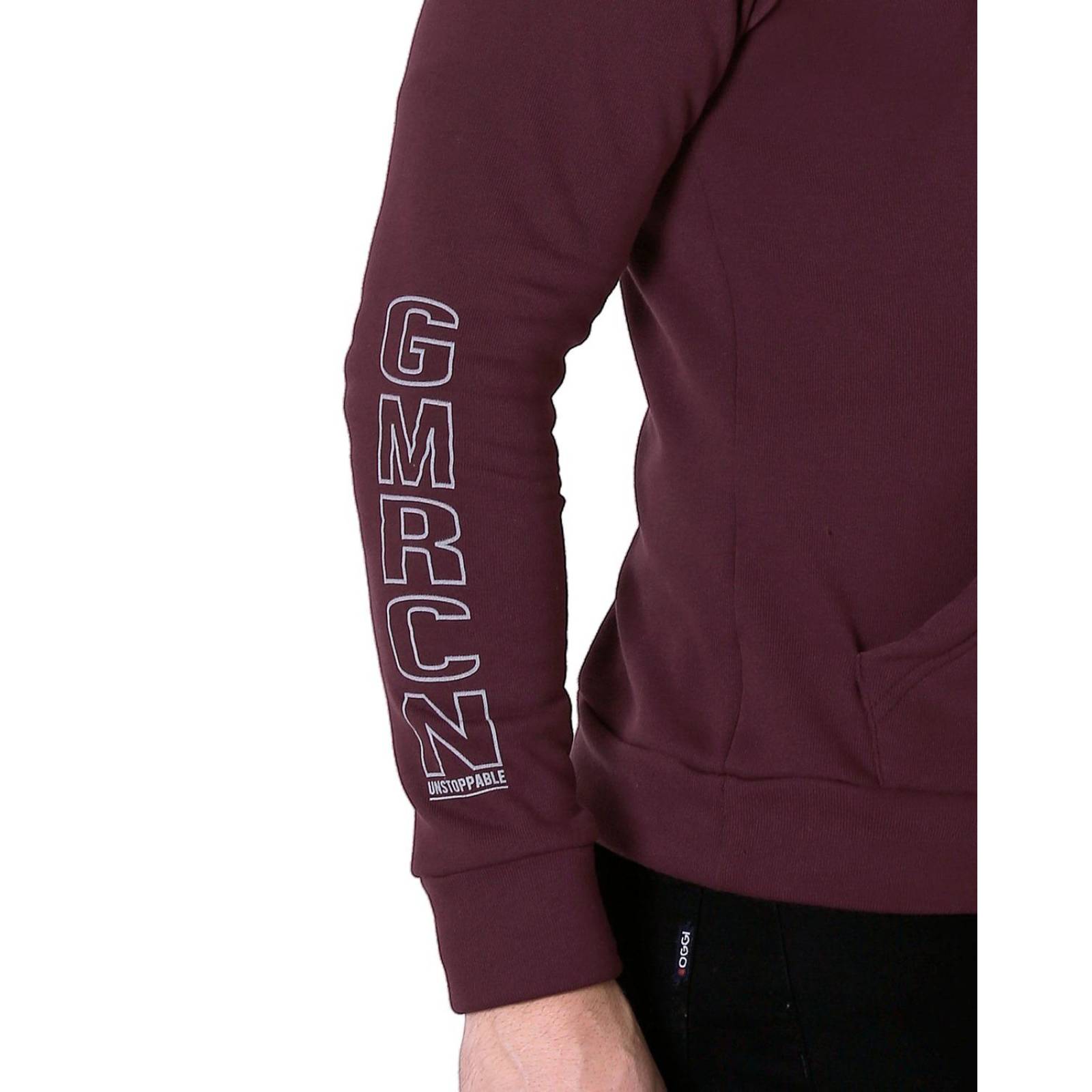 Sudadera Moda Con Capucha Hombre Vino Stfashion 71604414 