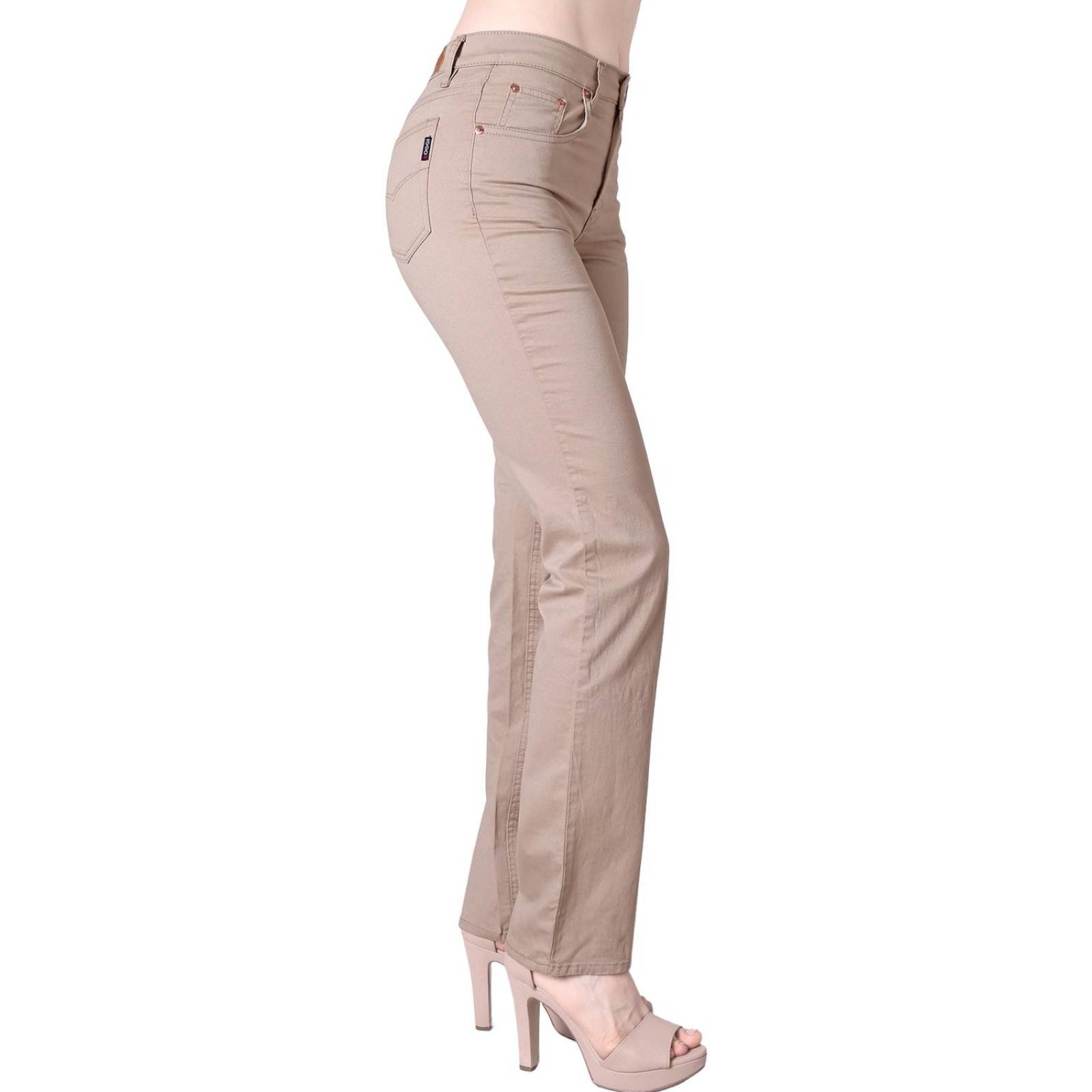 Pantalón Casual Mujer Oggi Khaki 59102049 Gabardina Stretch 7 Beige
