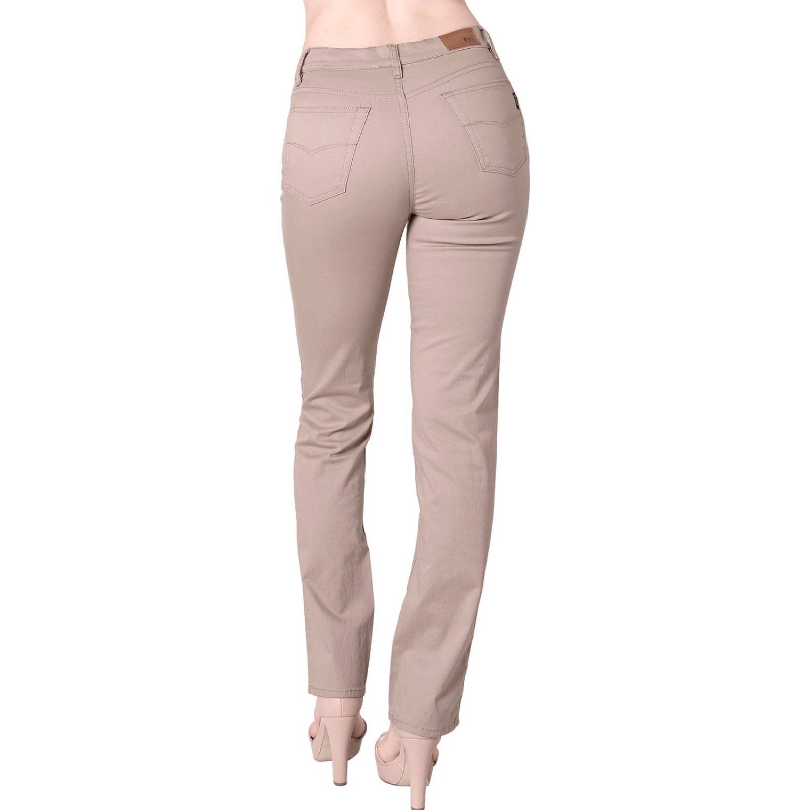 Pantalón Casual Mujer Oggi Khaki 59102049 Gabardina Stretch 7 Beige