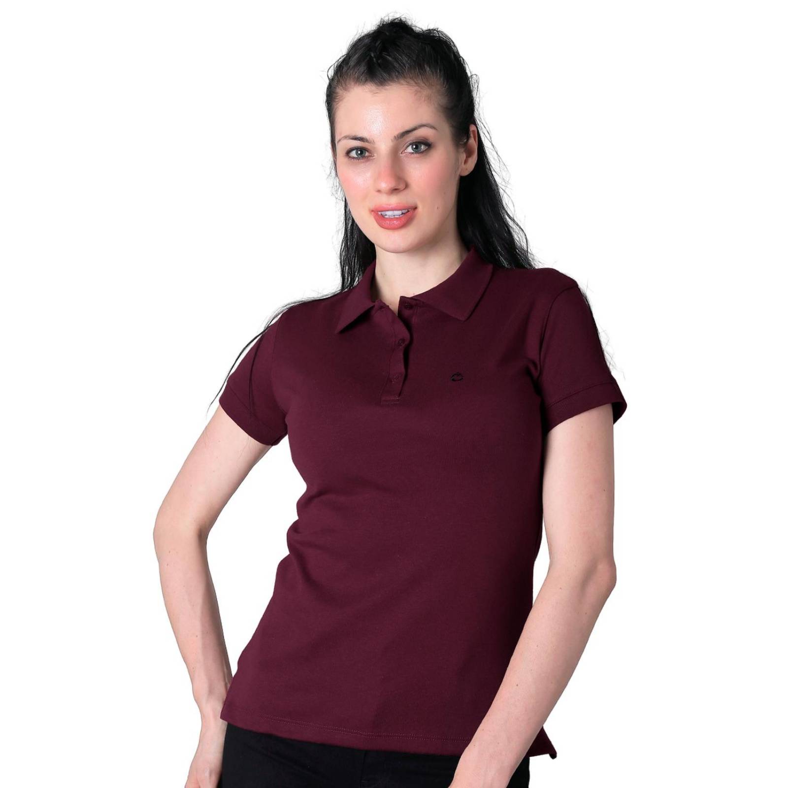Playera Mujer Básico Polo Vino Stfashion 52603900 