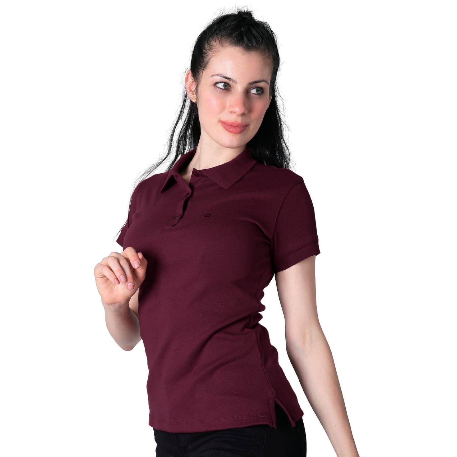 Playera Mujer Básico Polo Vino Stfashion 52603900 