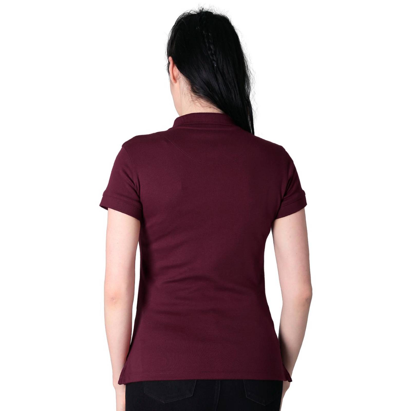 Playera Mujer Básico Polo Vino Stfashion 52603900 