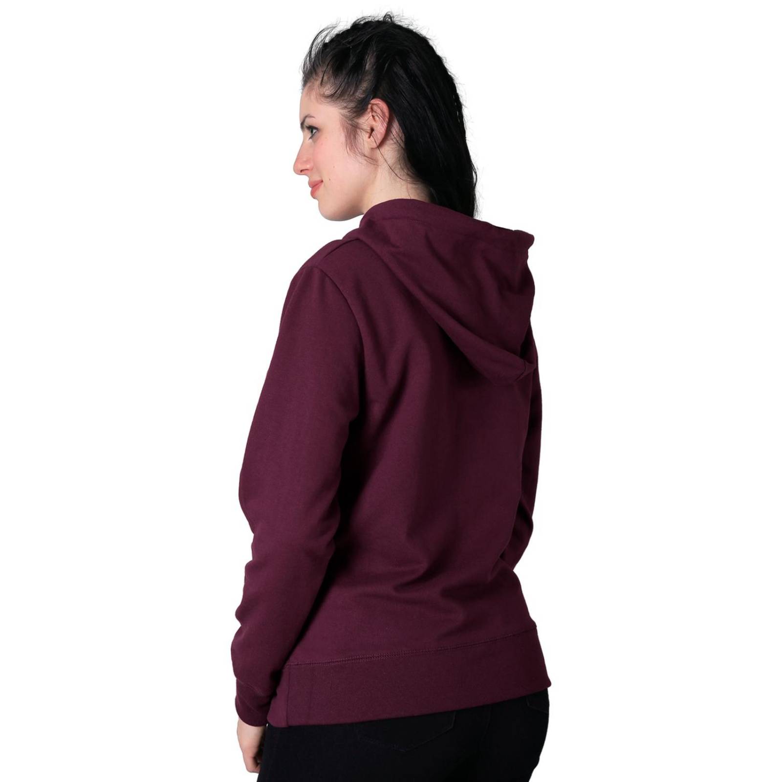 Sudadera Mujer Básico Con Capucha Vino Optima 56504053 