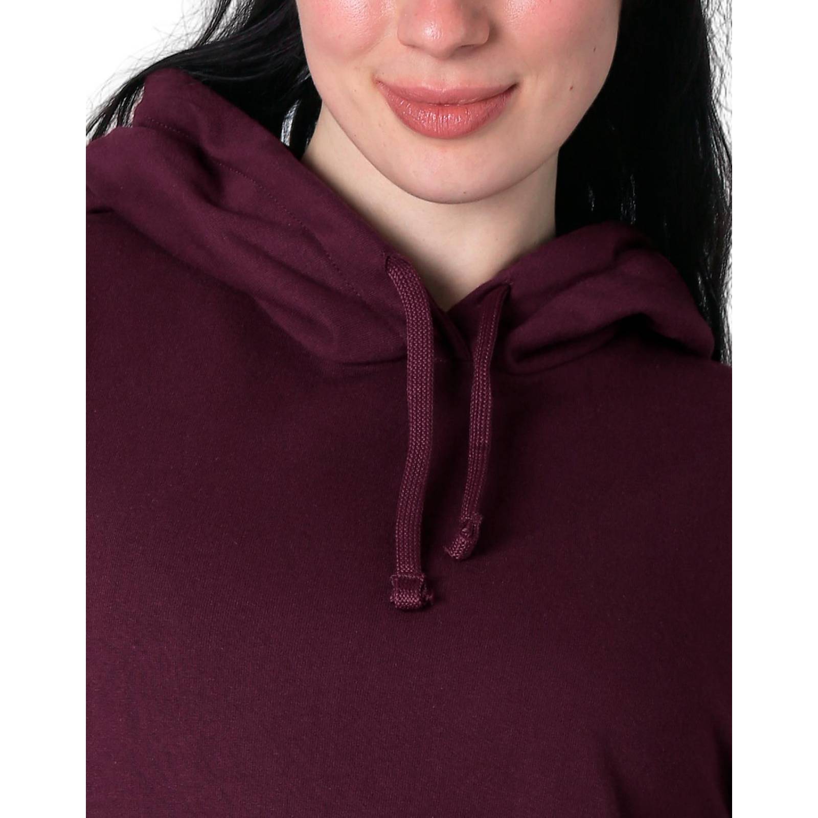 Sudadera Mujer Básico Con Capucha Vino Optima 56504053 