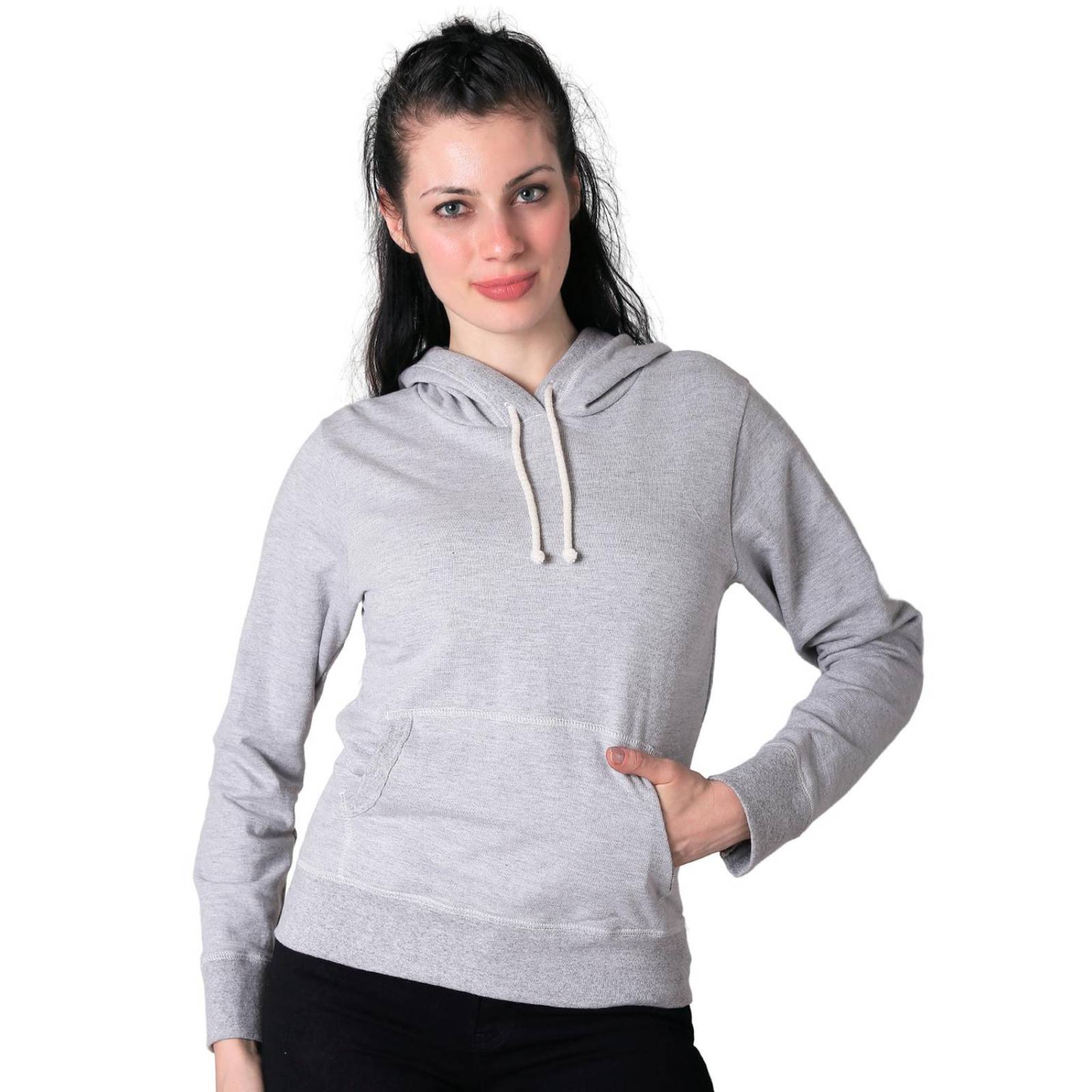 Sudadera Mujer Básico Con Capucha Gris Optima 56504039 