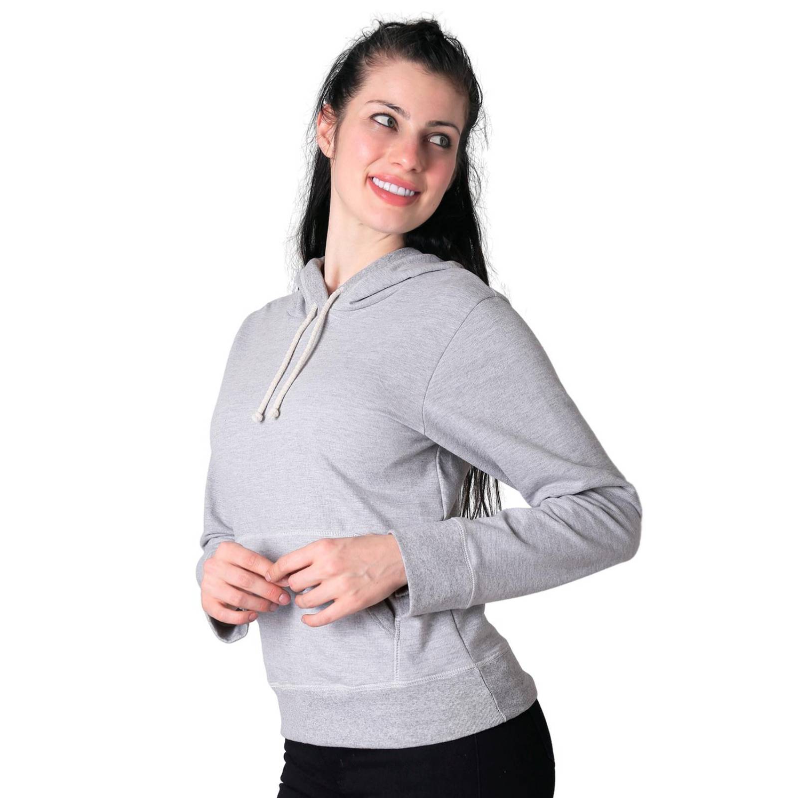Sudadera Mujer Básico Con Capucha Gris Optima 56504039 