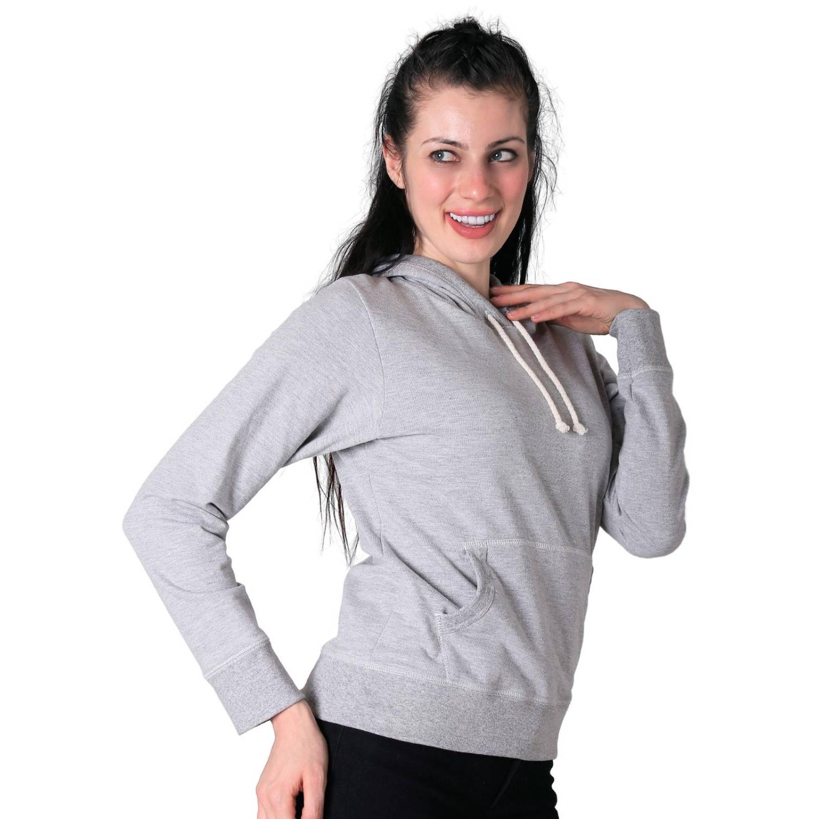 Sudadera Mujer Básico Con Capucha Gris Optima 56504039 