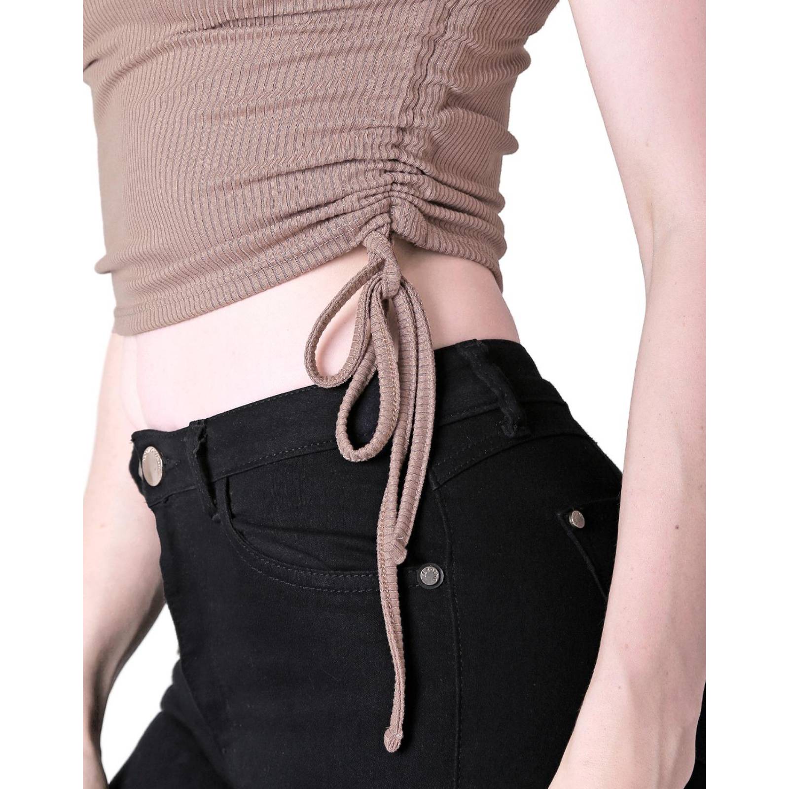 Playera Mujer Básico Camiseta Café Stfashion 61904233 