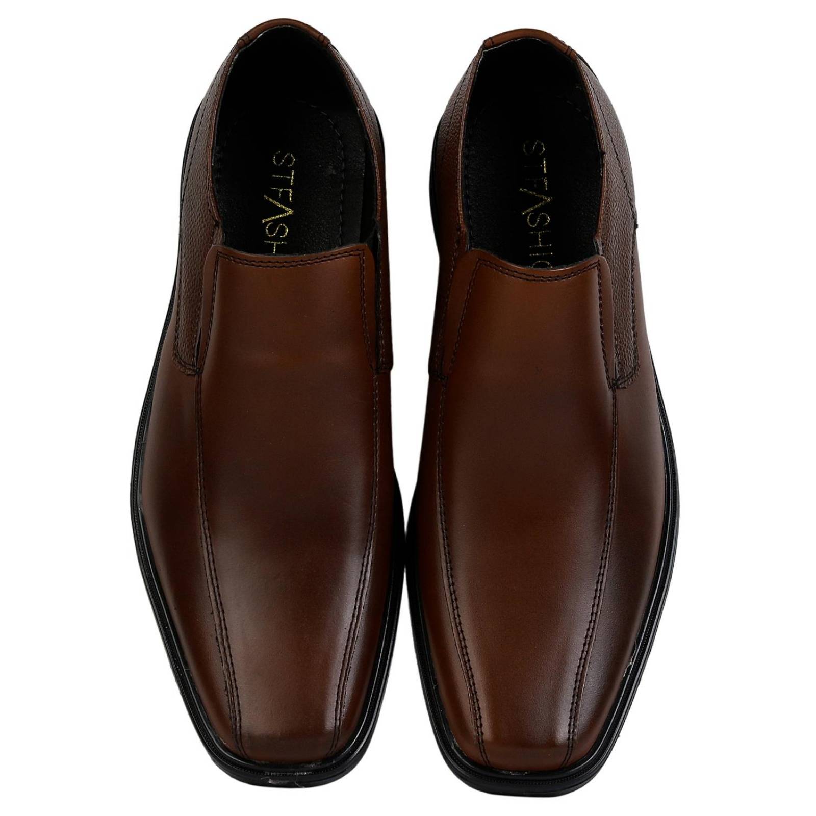 Zapato Hombre Mocasín Vestir Café Piel Stfashion 04703709 