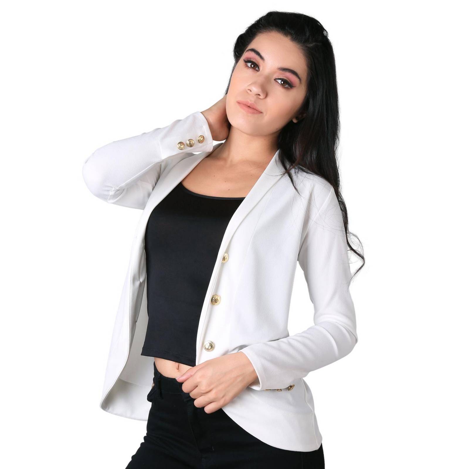 Saco Mujer Formal Blazer Blanco Stfashion 79304226 .