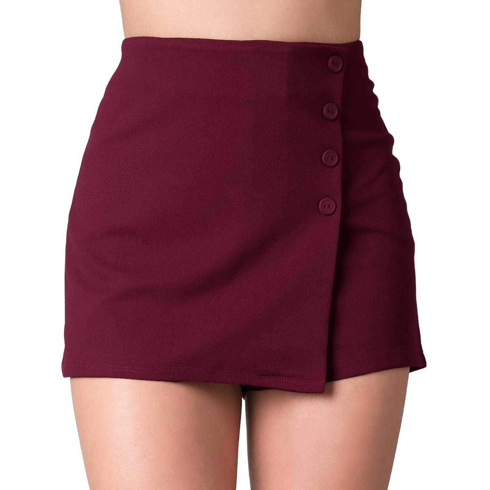 Falda Casual Recto Mujer Rojo Stfashion 64104604 