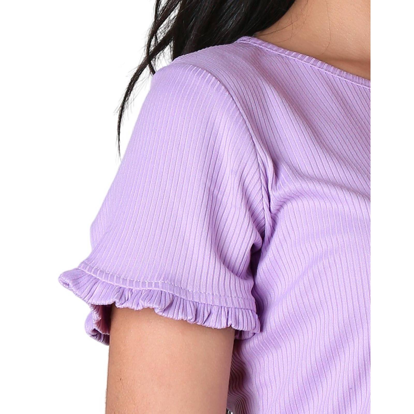 Playera Mujer Moda Camiseta Lila Stfashion 72604634 .