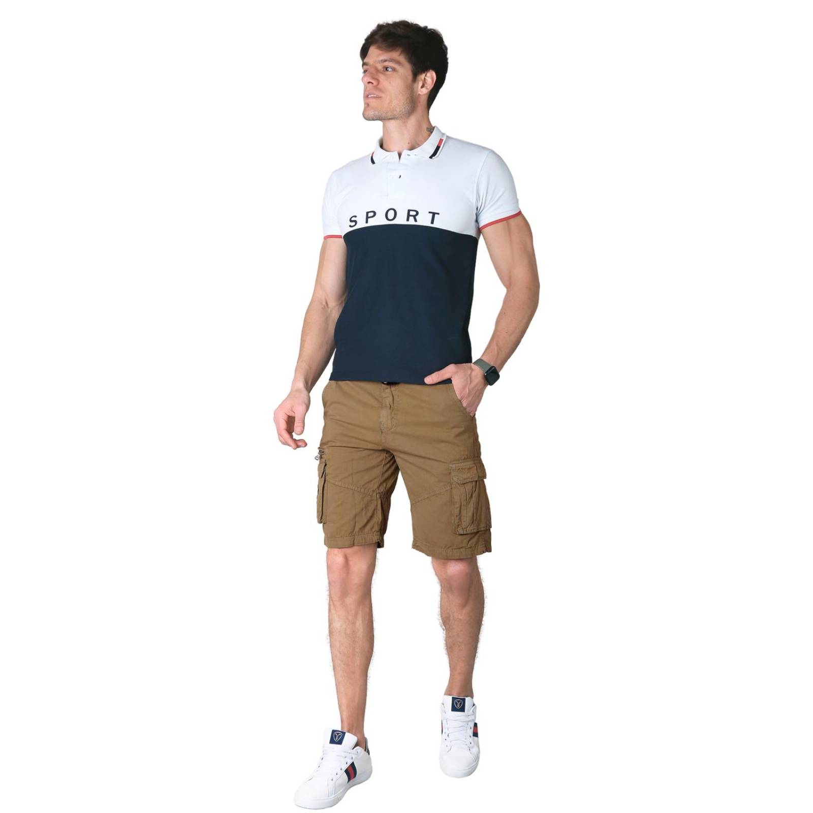Bermuda Hombre Casual Cargo Café Stfashion 50704604