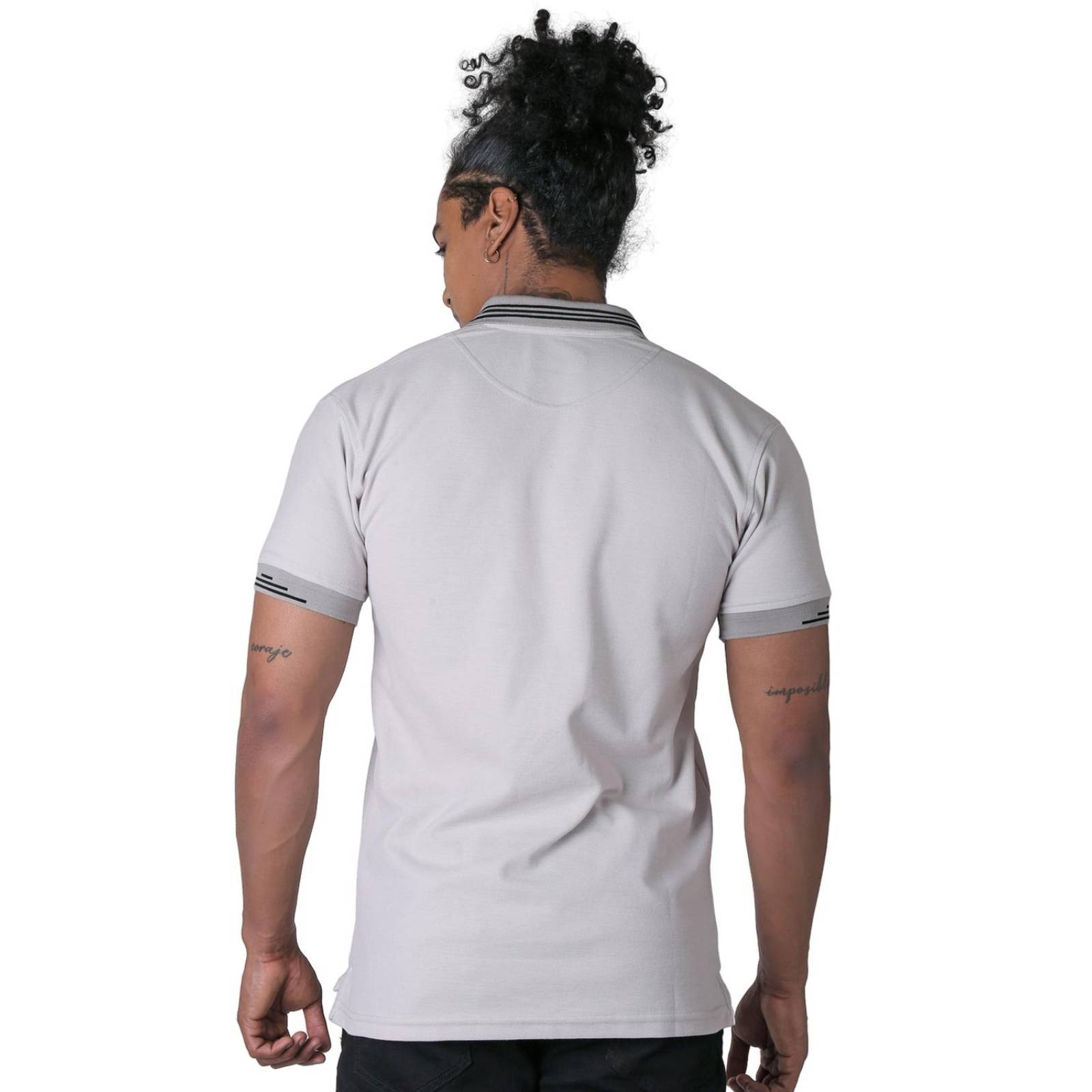 Playera Moda Polo Hombre Gris Stfashion 52604608 