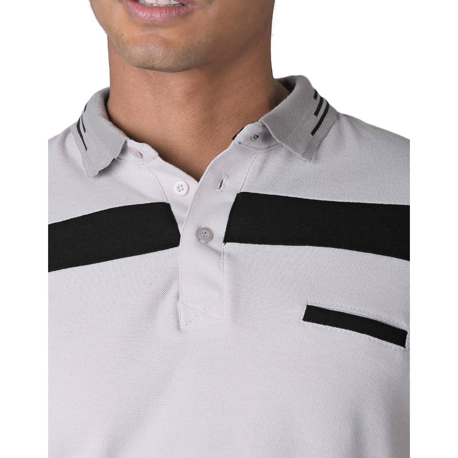 Playera Moda Polo Hombre Gris Stfashion 52604608 