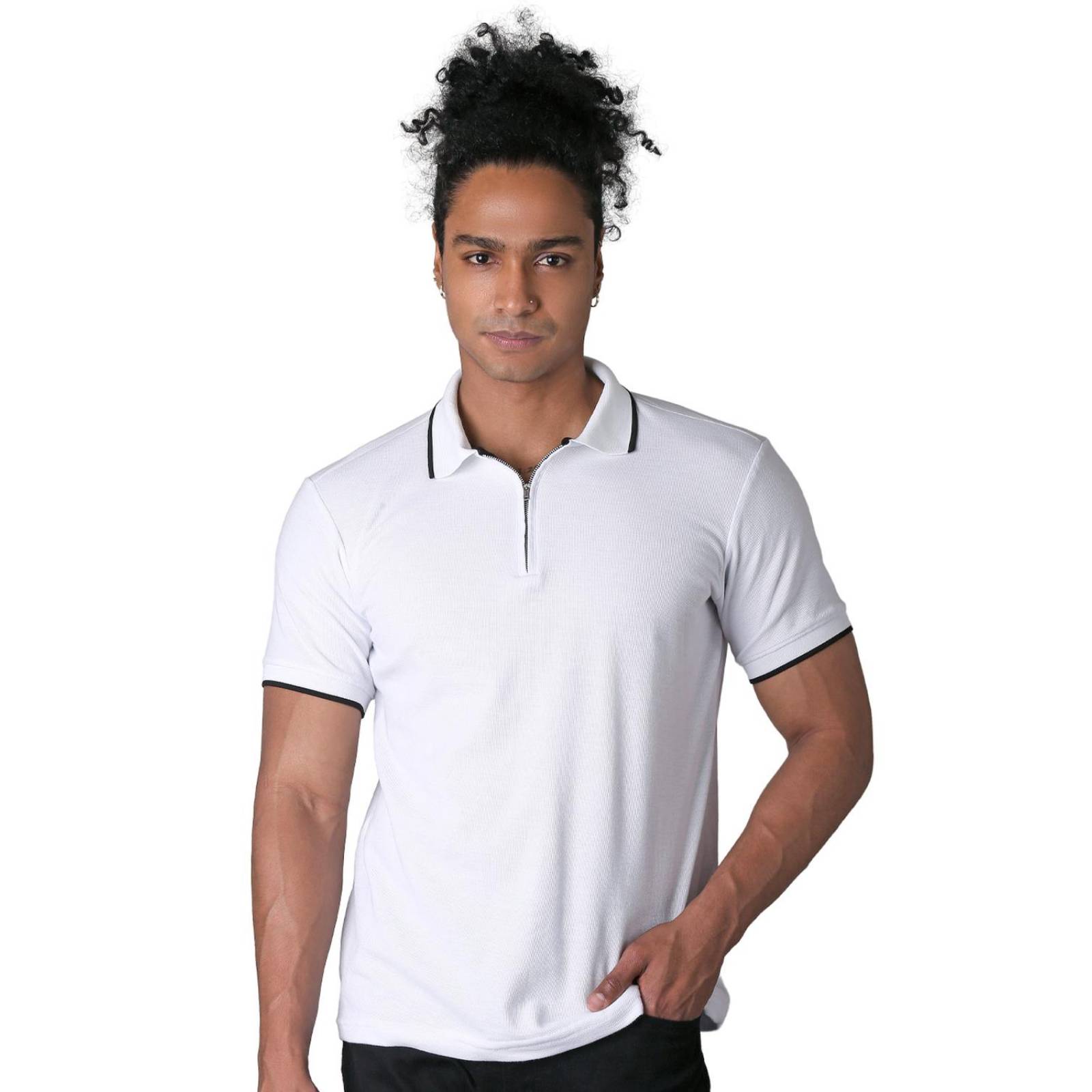 Playera Moda Polo Hombre Blanco Stfashion 71604602 