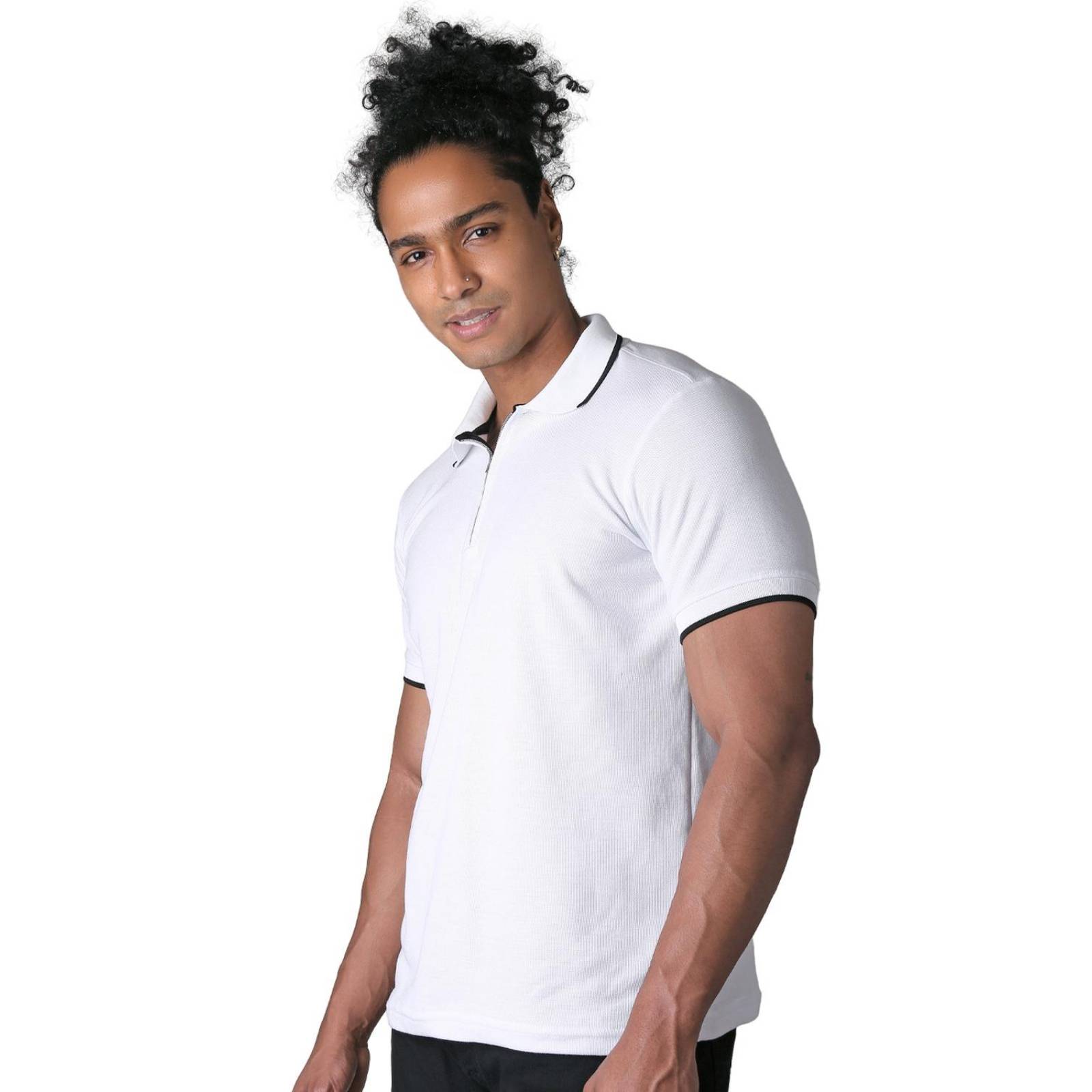Playera Moda Polo Hombre Blanco Stfashion 71604602 